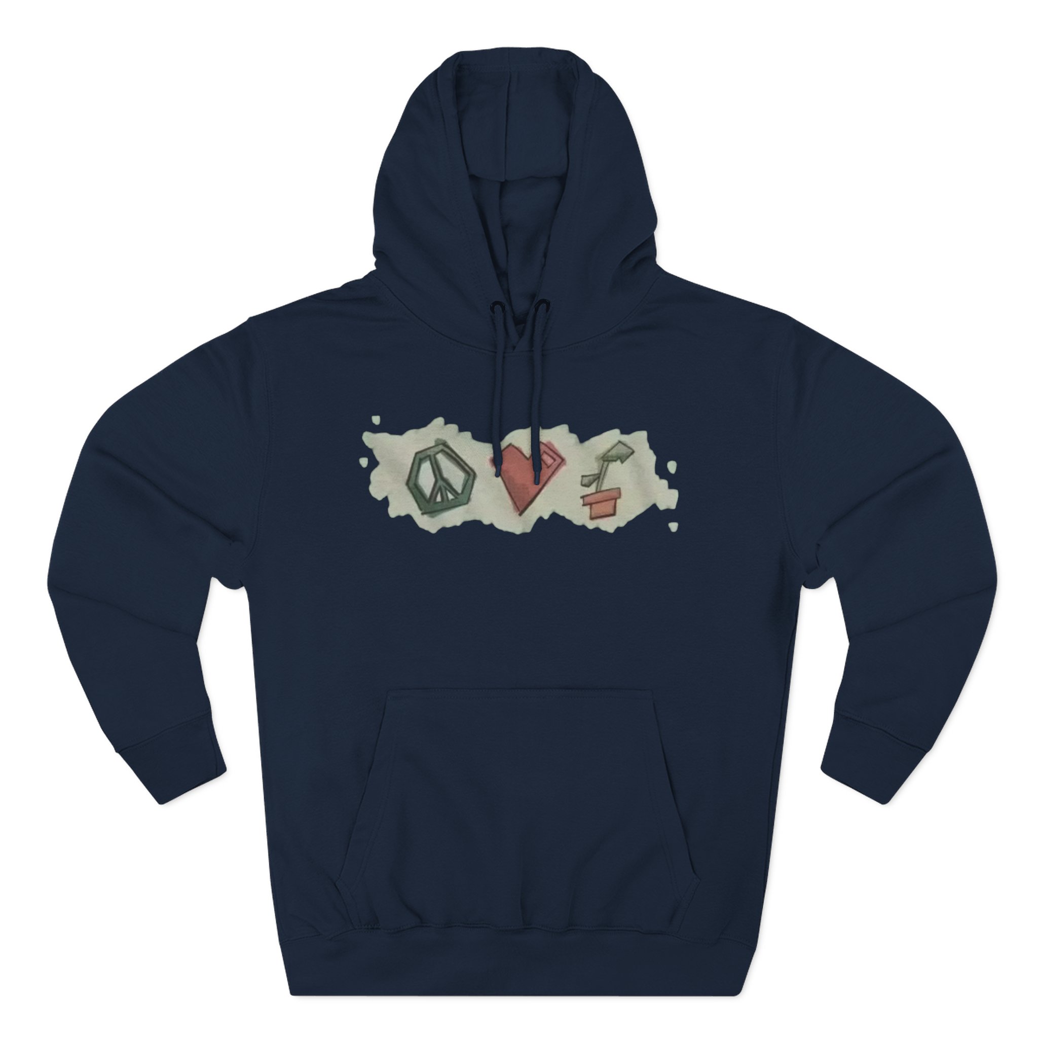 Mumbo Jumbo Peace, Love and Plants Three-Panel Fleece Hoodie