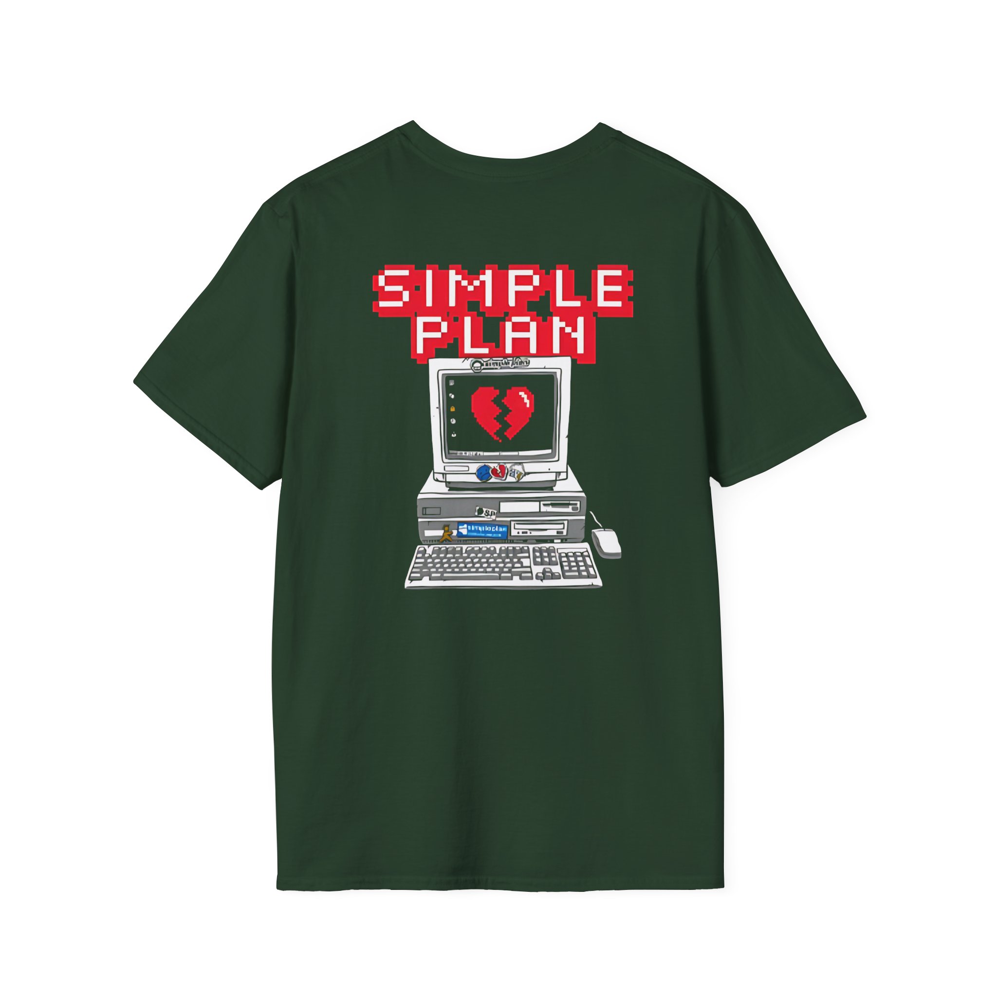 Simple Plan 90's Computer Unisex Softstyle T-Shirt
