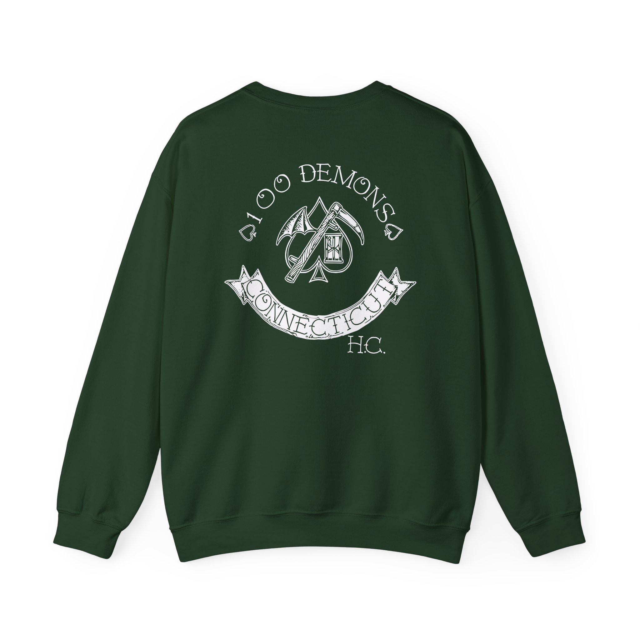 100 Demons Spade Sickle Unisex Heavy Blendâ„¢ Crewneck Sweatshirt