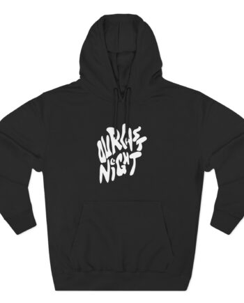 Our Last Night Black Swirl Text Three-Panel Fleece Hoodie