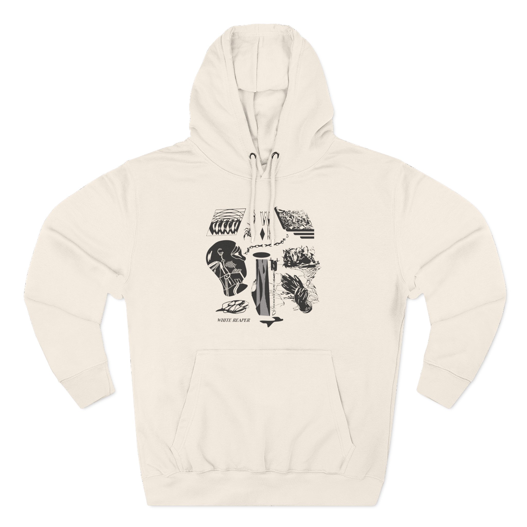 White Reaper Three-Panel Fleece Hoodie