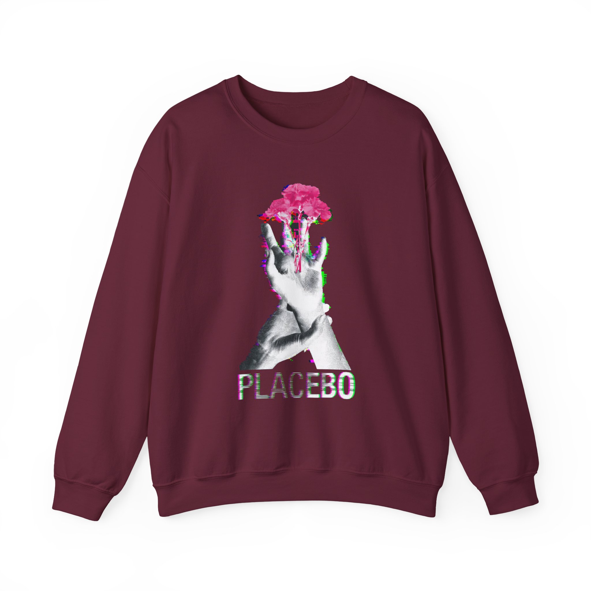 Placebo Flower Hand Unisex Heavy Blendâ„¢ Crewneck Sweatshirt