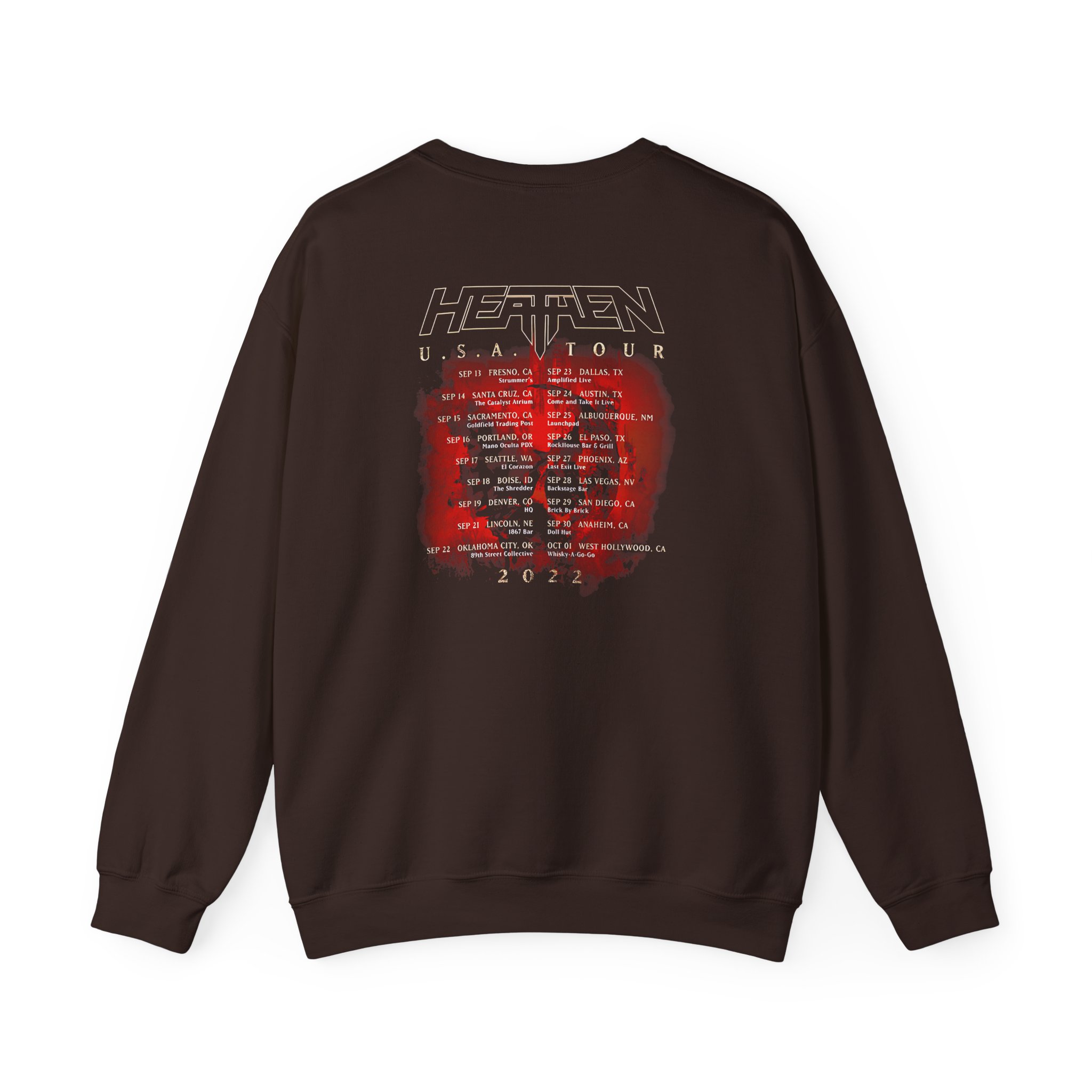 Heathen Empire of the Blind USA Tour 2022 Unisex Heavy Blendâ„¢ Crewneck Sweatshirt