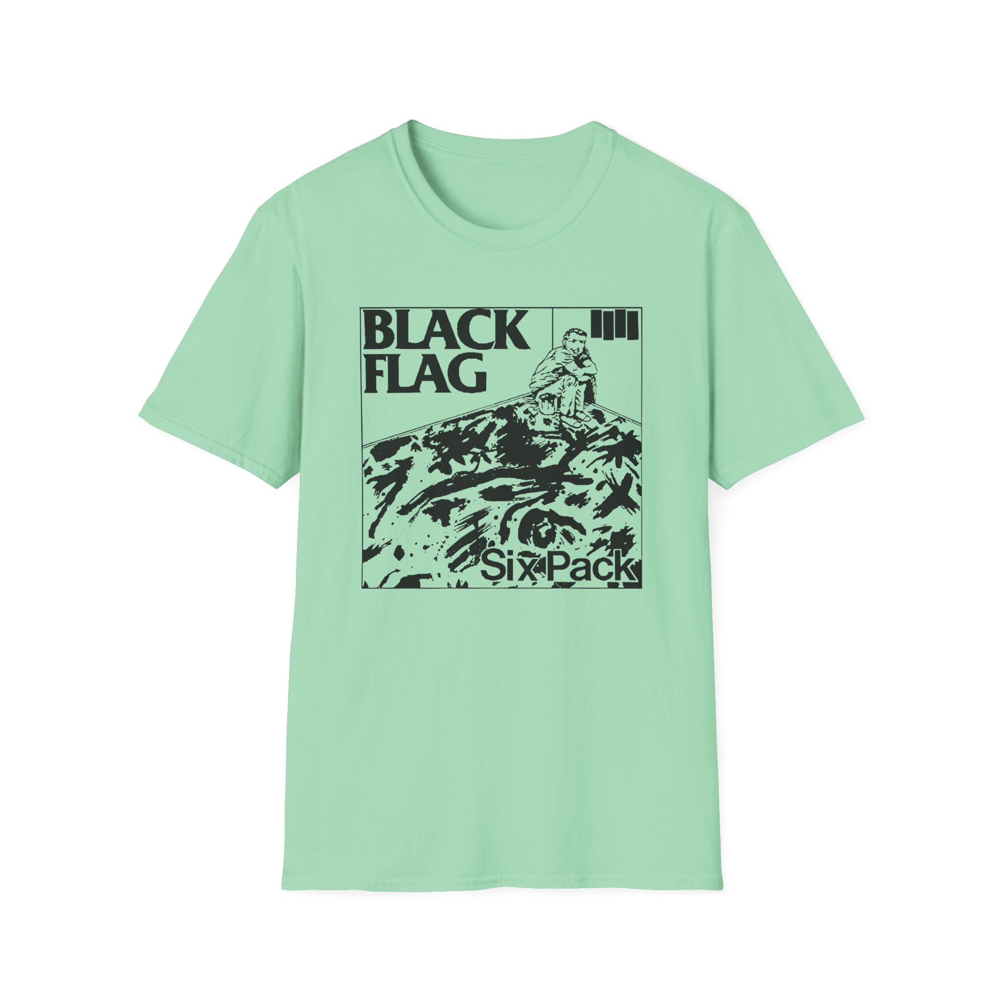Black Flag Six Pack Unisex Softstyle T-Shirt