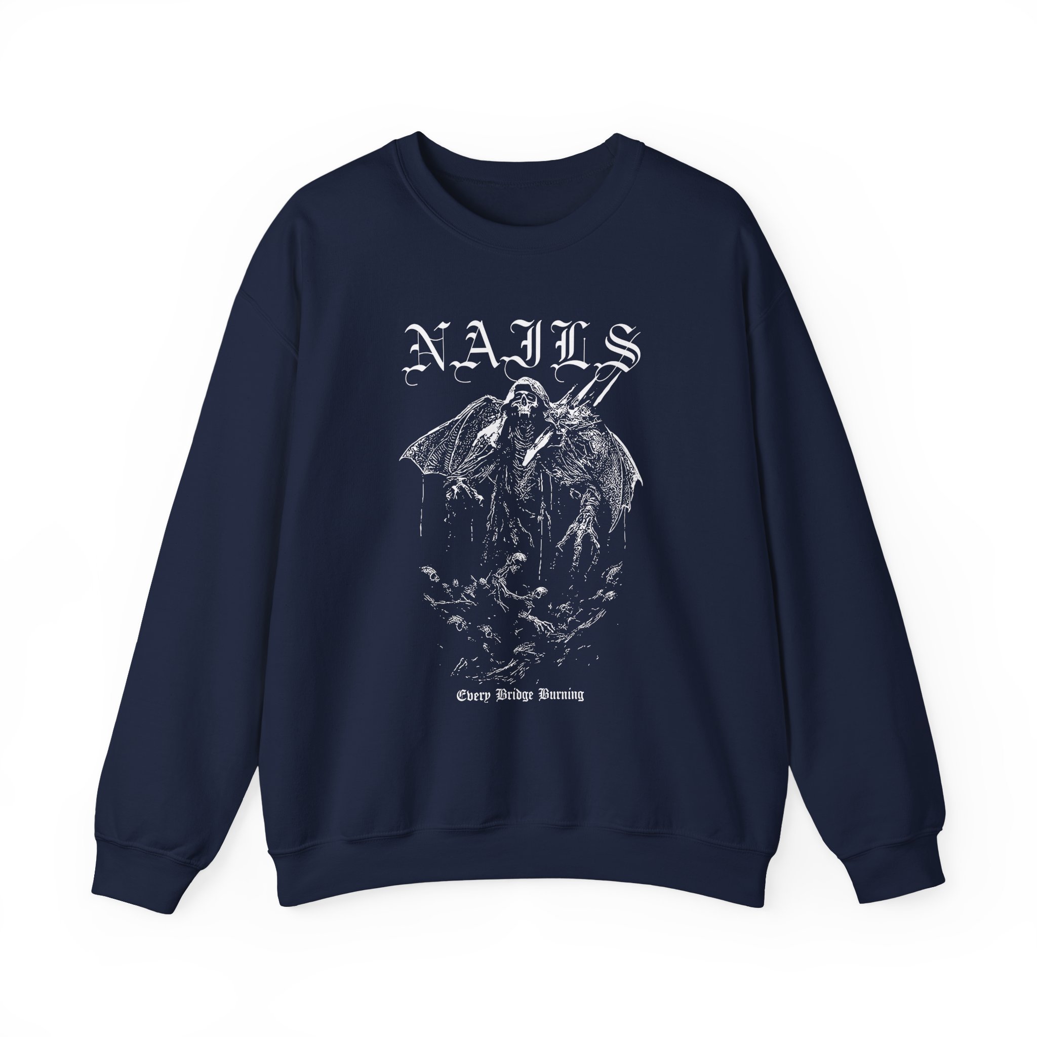 Nails Every Bridge Burning Unisex Heavy Blendâ„¢ Crewneck Sweatshirt