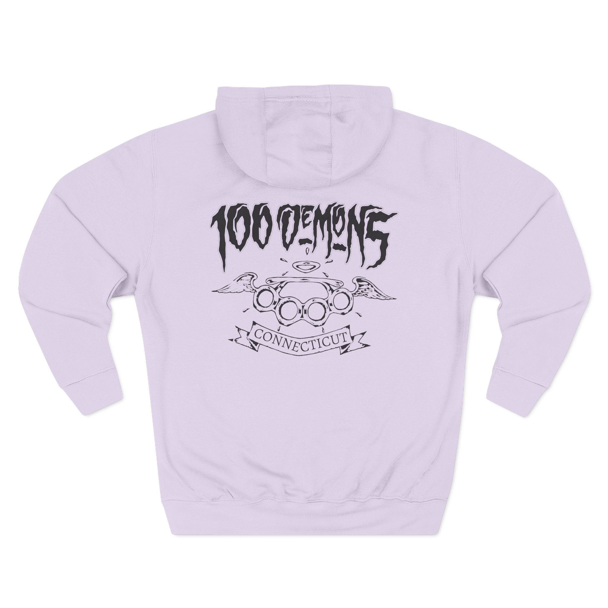 100 Demons Connecticut Hardcore Three-Panel Fleece Hoodie
