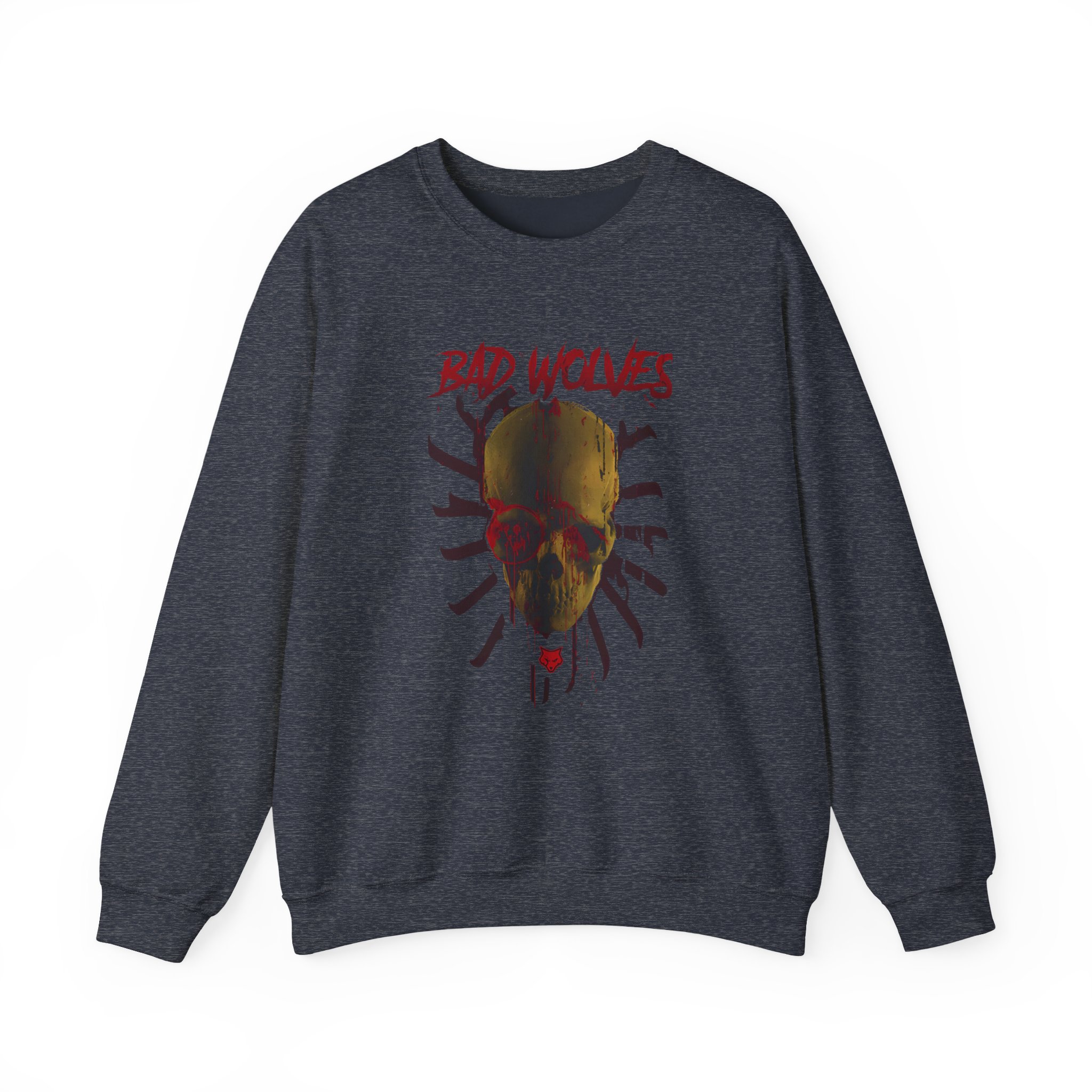 Bad Wolves Bloody Skull Unisex Heavy Blendâ„¢ Crewneck Sweatshirt