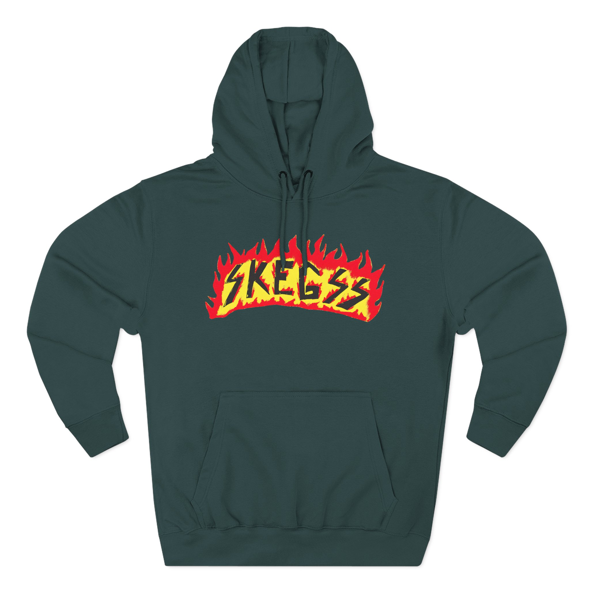 Skegss Flame Logo Three-Panel Fleece Hoodie