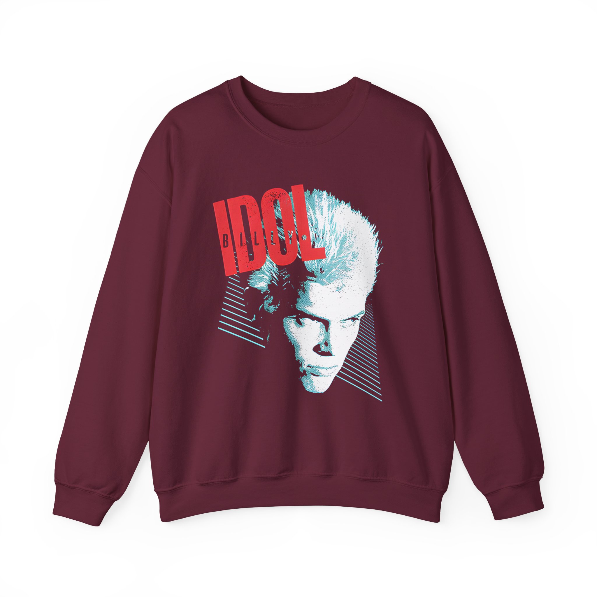Billy Idol Face Stripes Unisex Heavy Blendâ„¢ Crewneck Sweatshirt