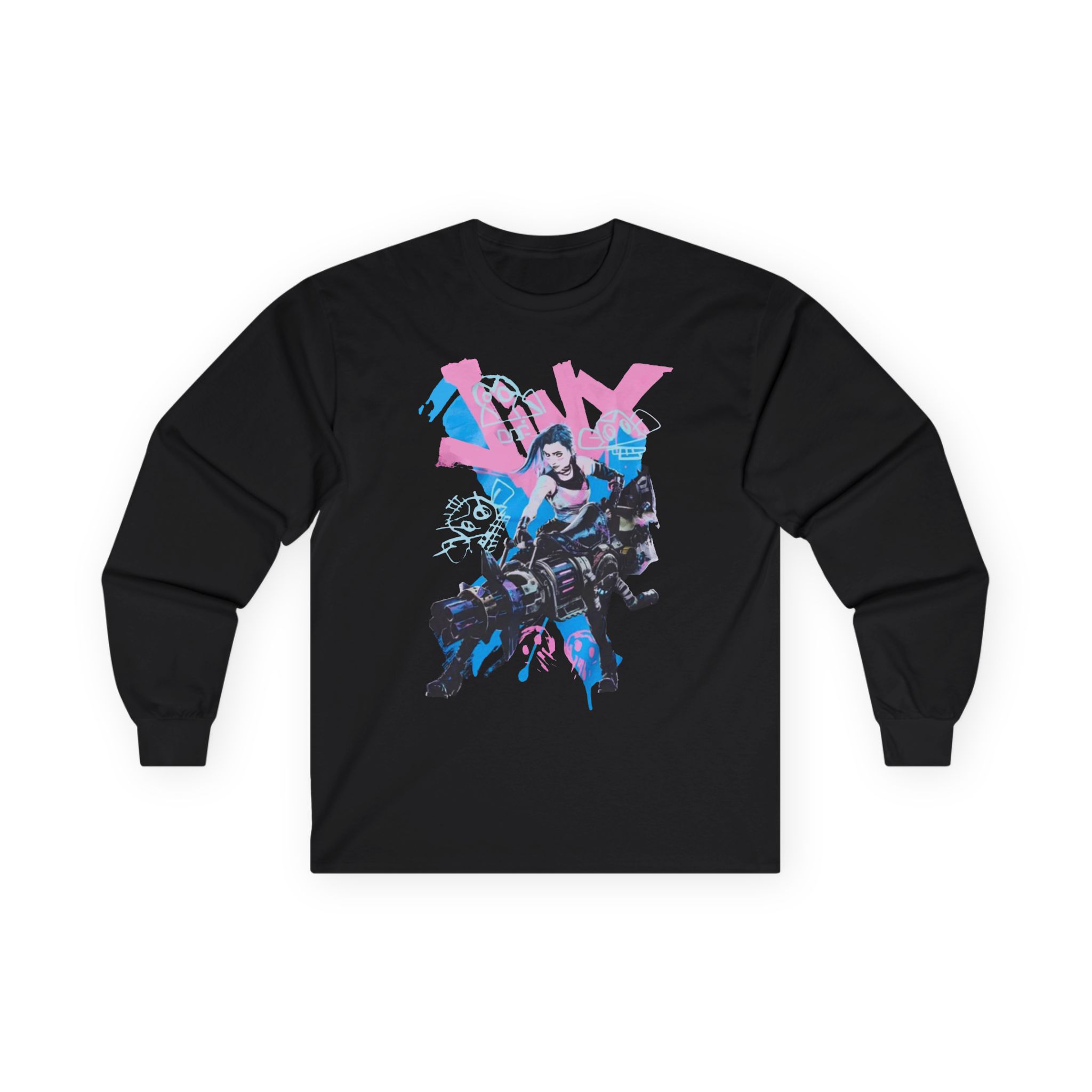 Jinx Arcane Graffiti Jumbo Unisex Ultra Cotton Long Sleeve Tee