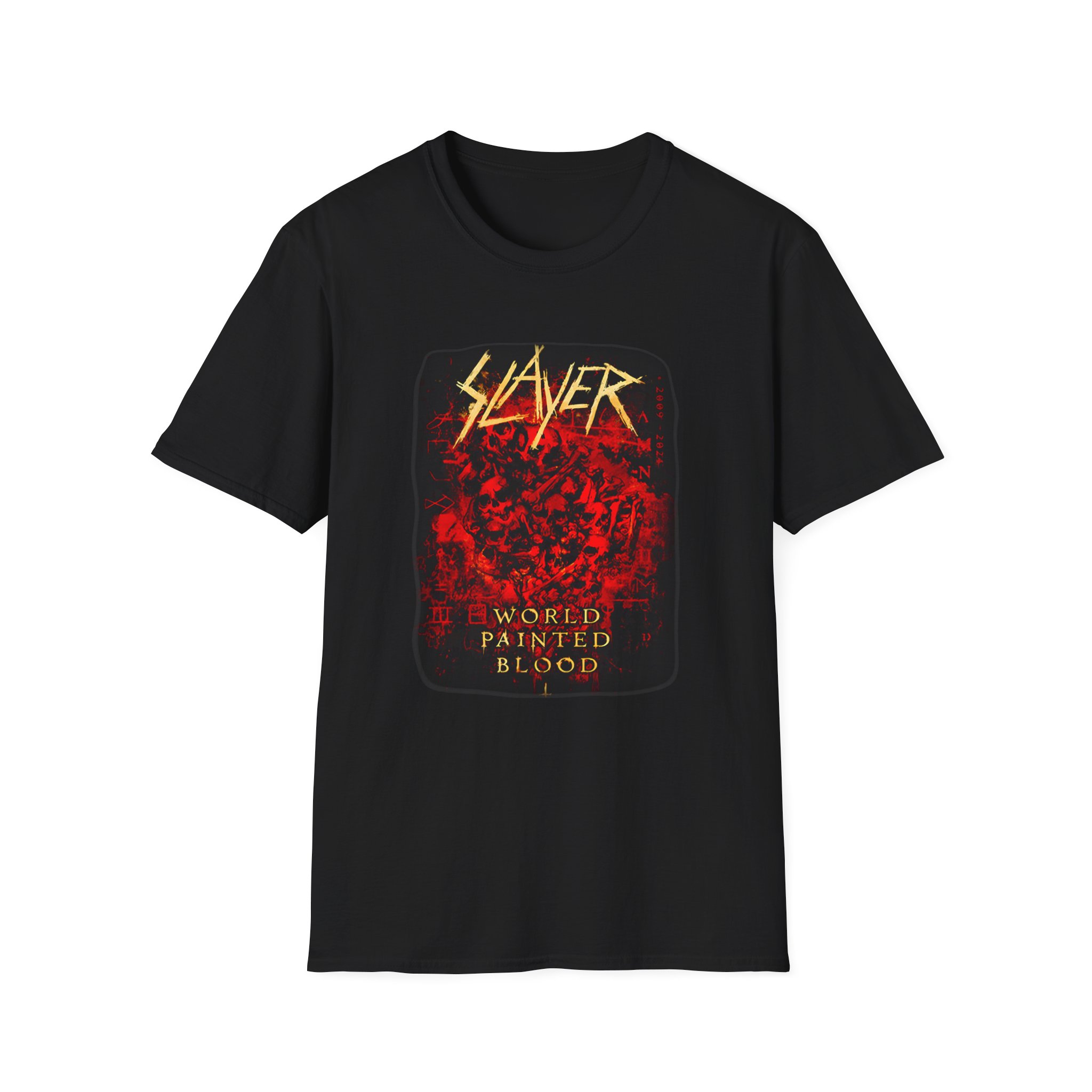 Slayer World Painted Blood Skulls Unisex Softstyle T-Shirt