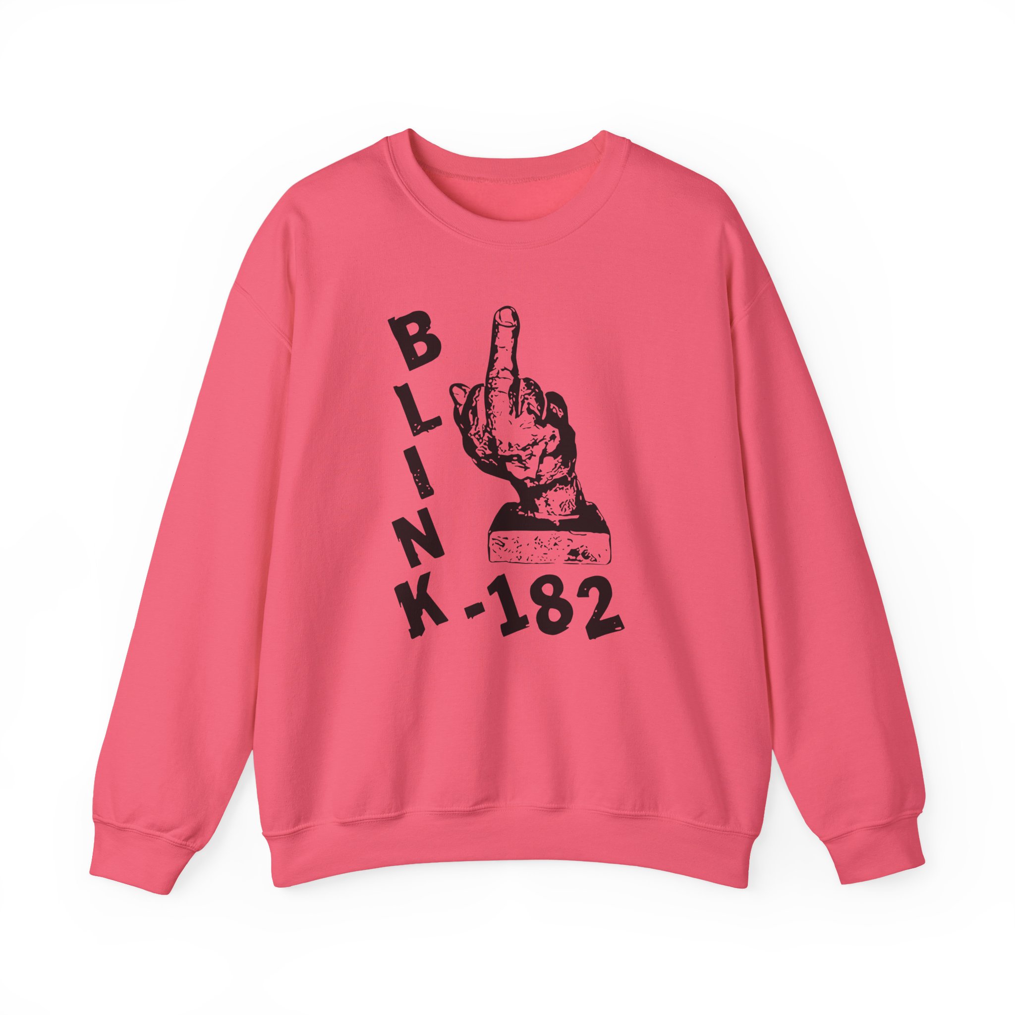 Blink 182 Pink Middle Finger Unisex Heavy Blendâ„¢ Crewneck Sweatshirt