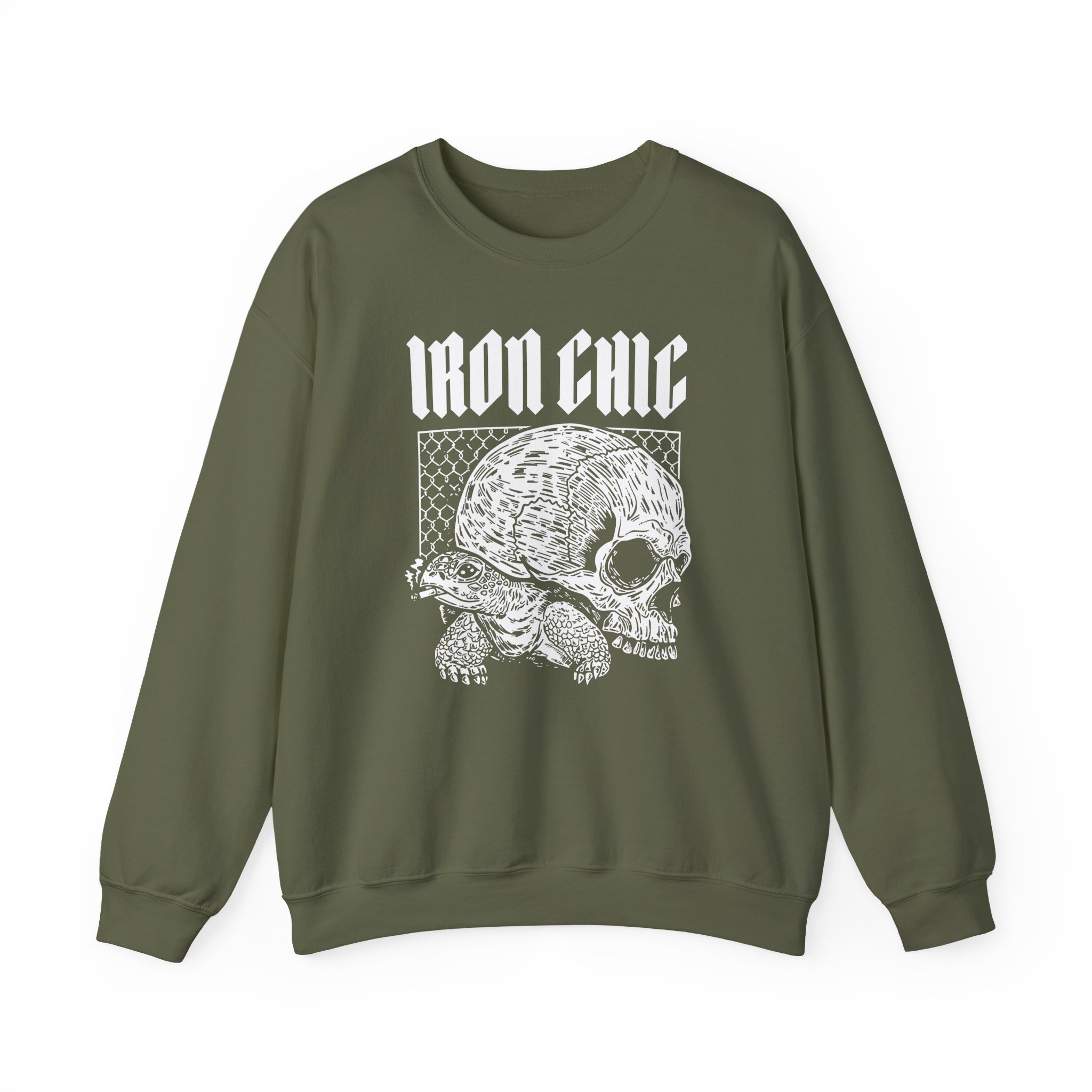 Iron Chic Turtle Unisex Heavy Blend Crewneck Sweatshirt