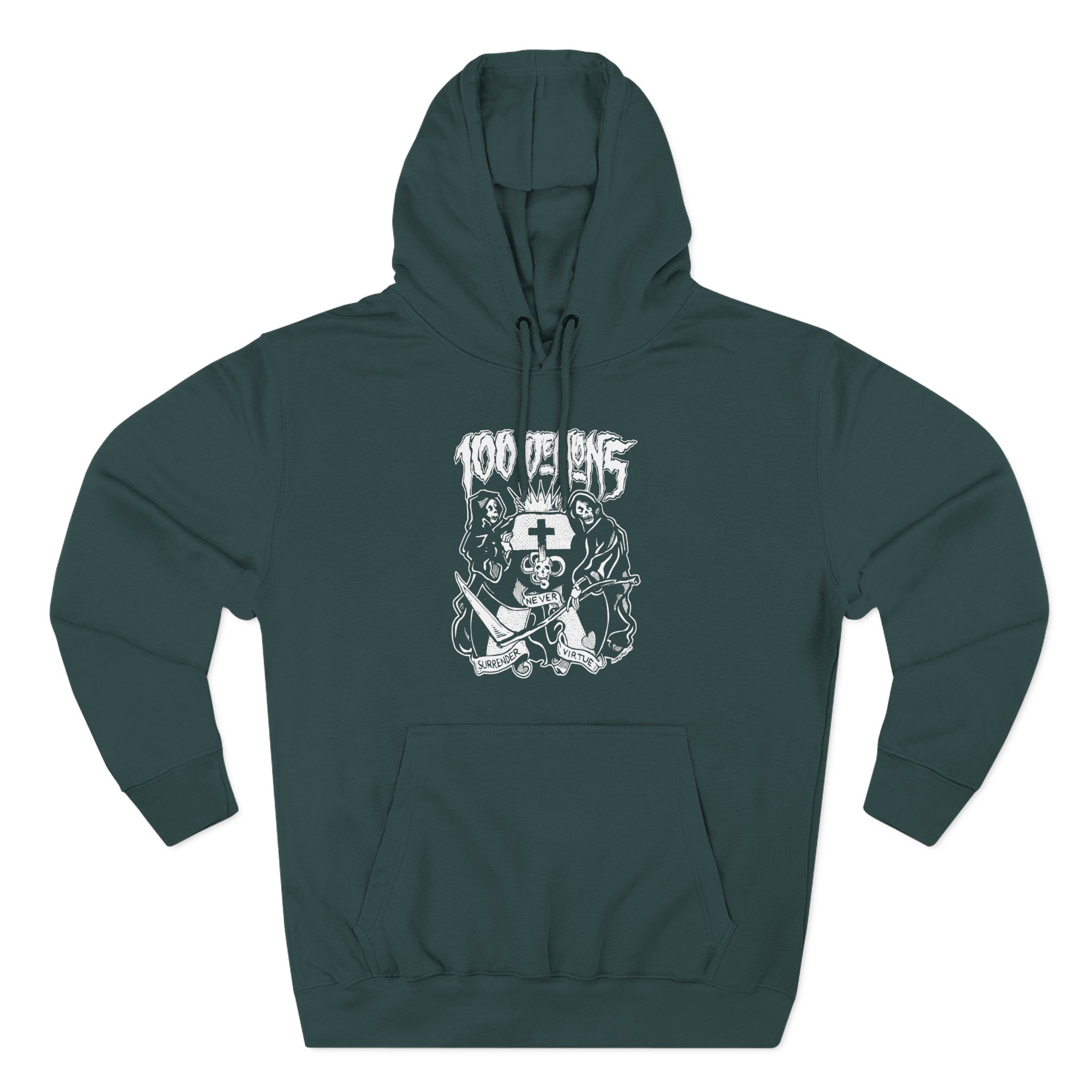 100 Demons Three-Panel Fleece Hoodie