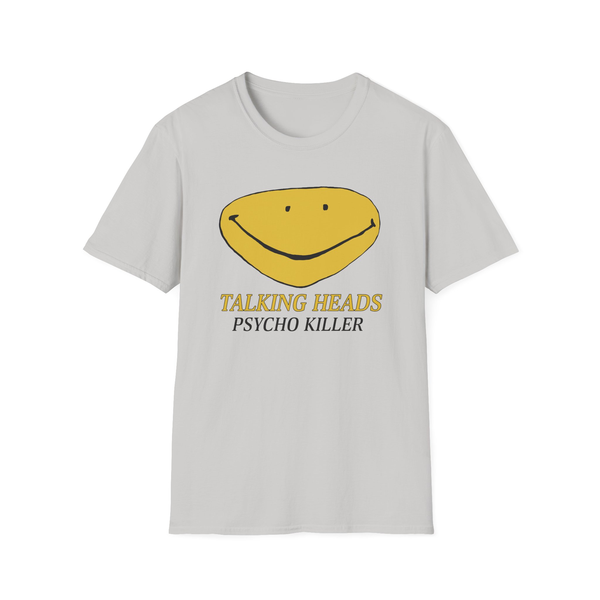 Talking Heads Smiley Face Psycho Killer Unisex Softstyle T-Shirt