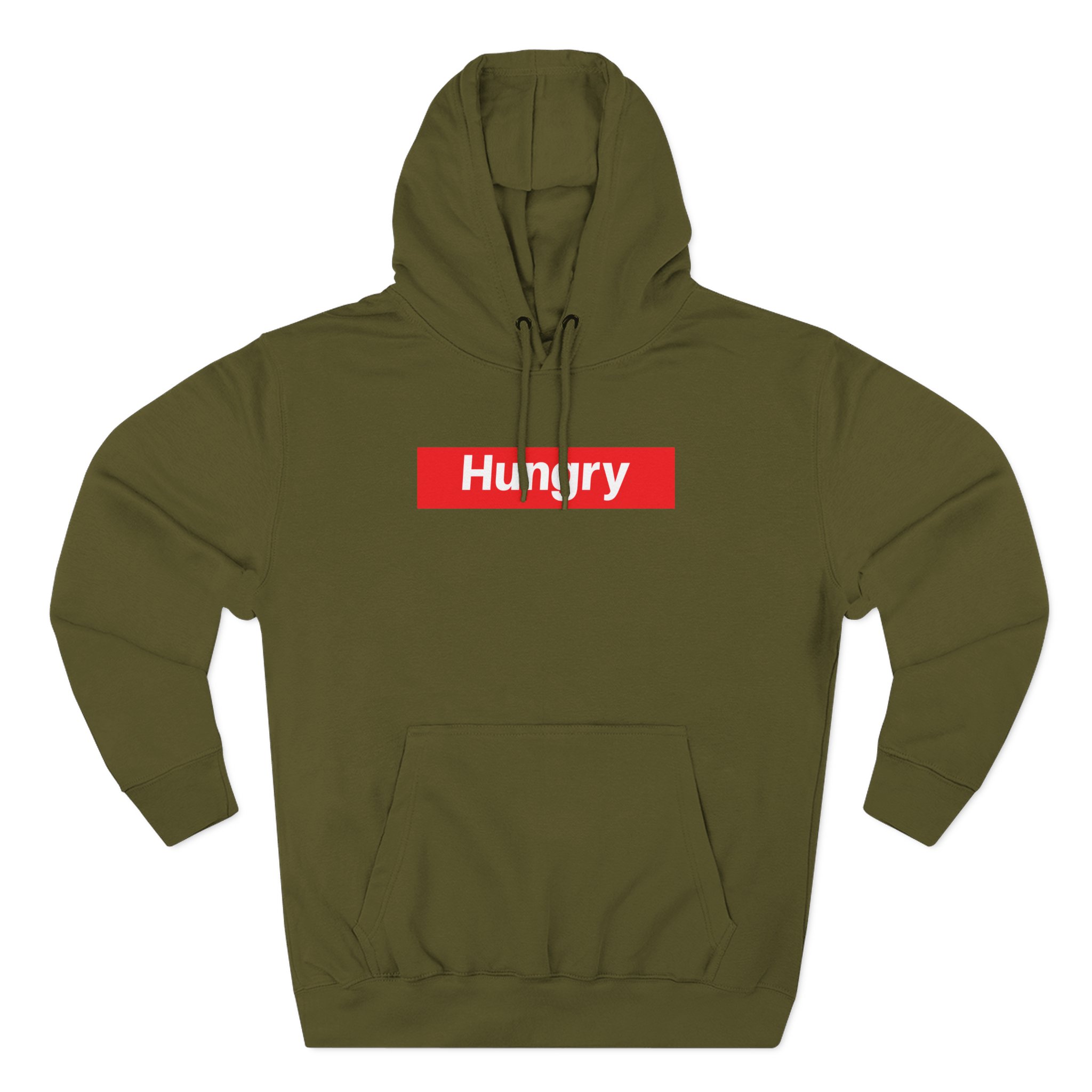 Hungry Box Logo Three-Panel Fleece Hoodie