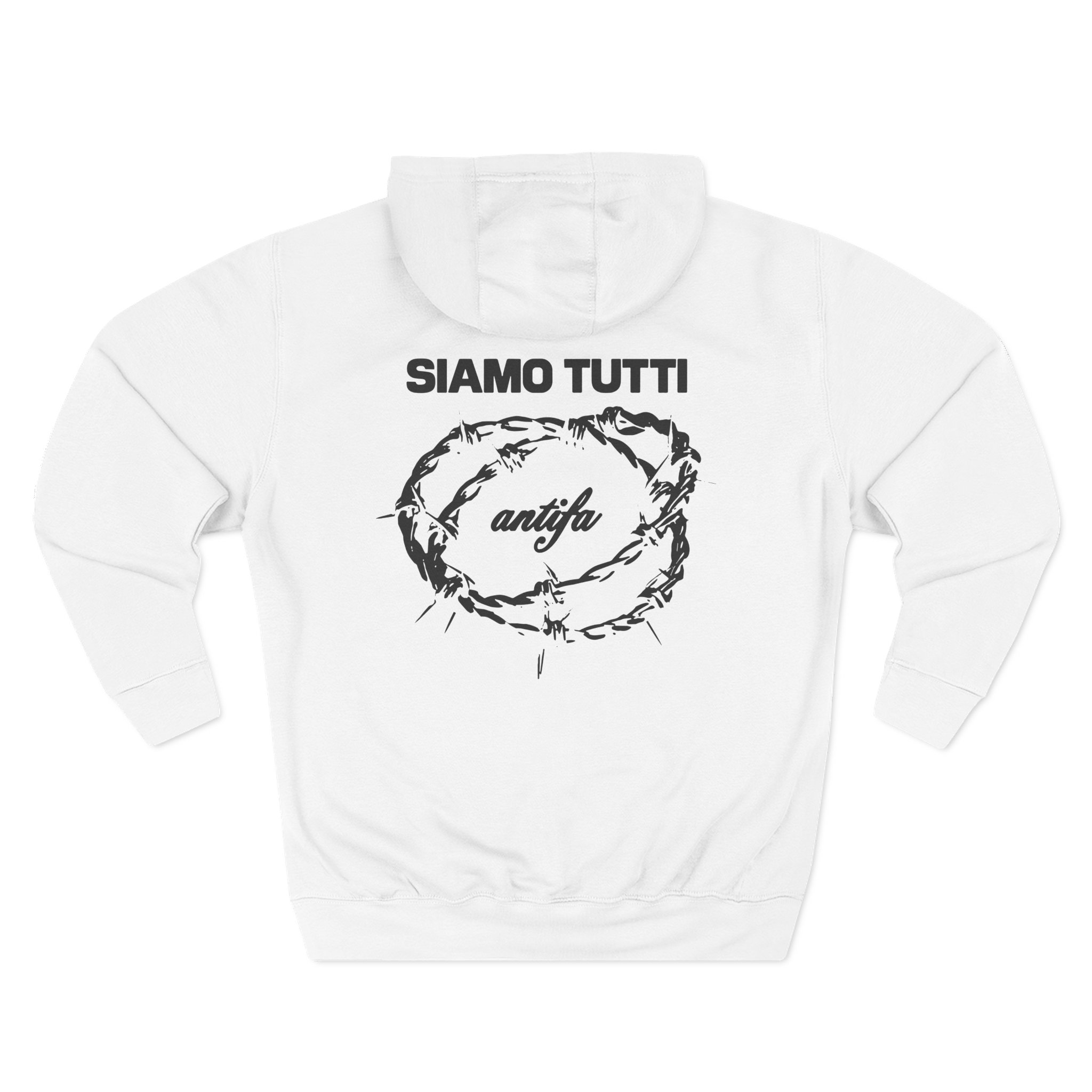 Disarstar Siamo Tutti Antifa Three-Panel Fleece Hoodie