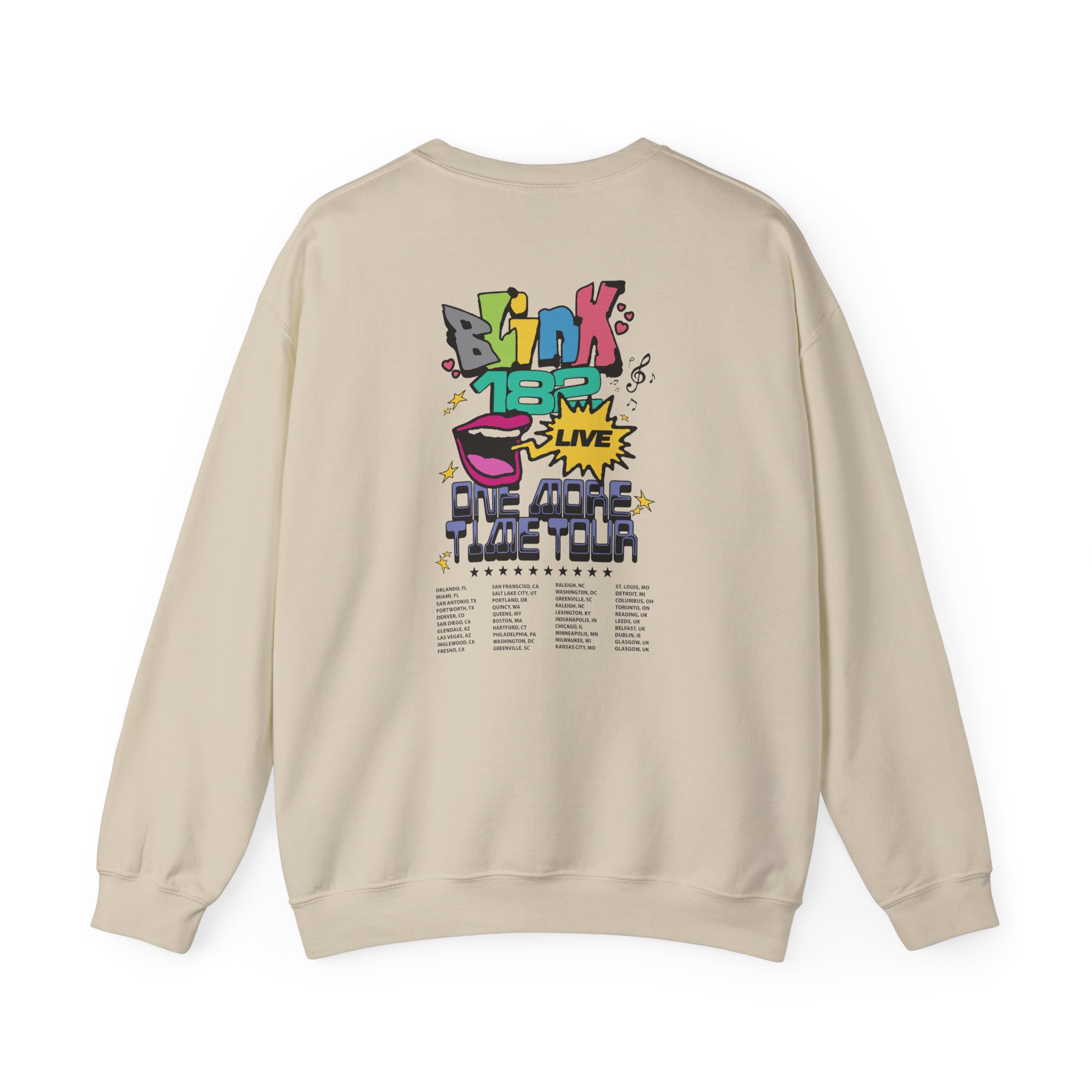 Blink 182 One More Time Tour Unisex Heavy Blendâ„¢ Crewneck Sweatshirt