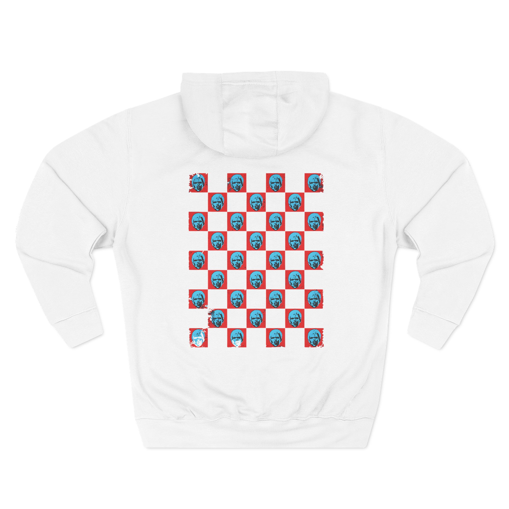 Billy Idol Checkered Smirk Three-Panel Fleece Hoodie