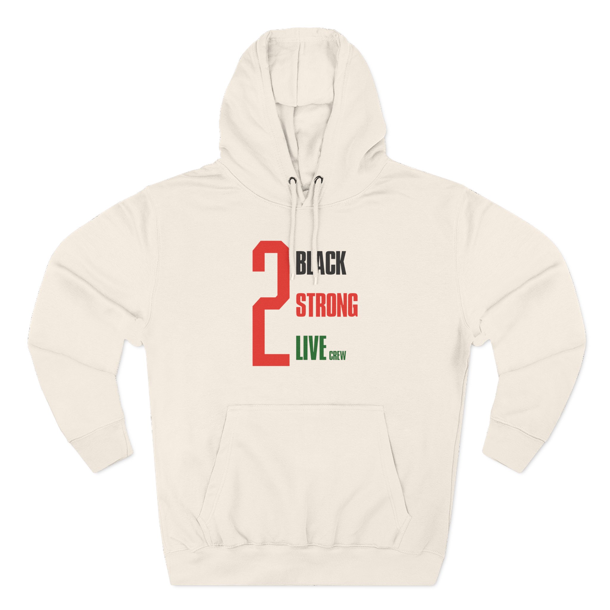 2 Live Crew Black Strong Three-Panel Fleece Hoodie