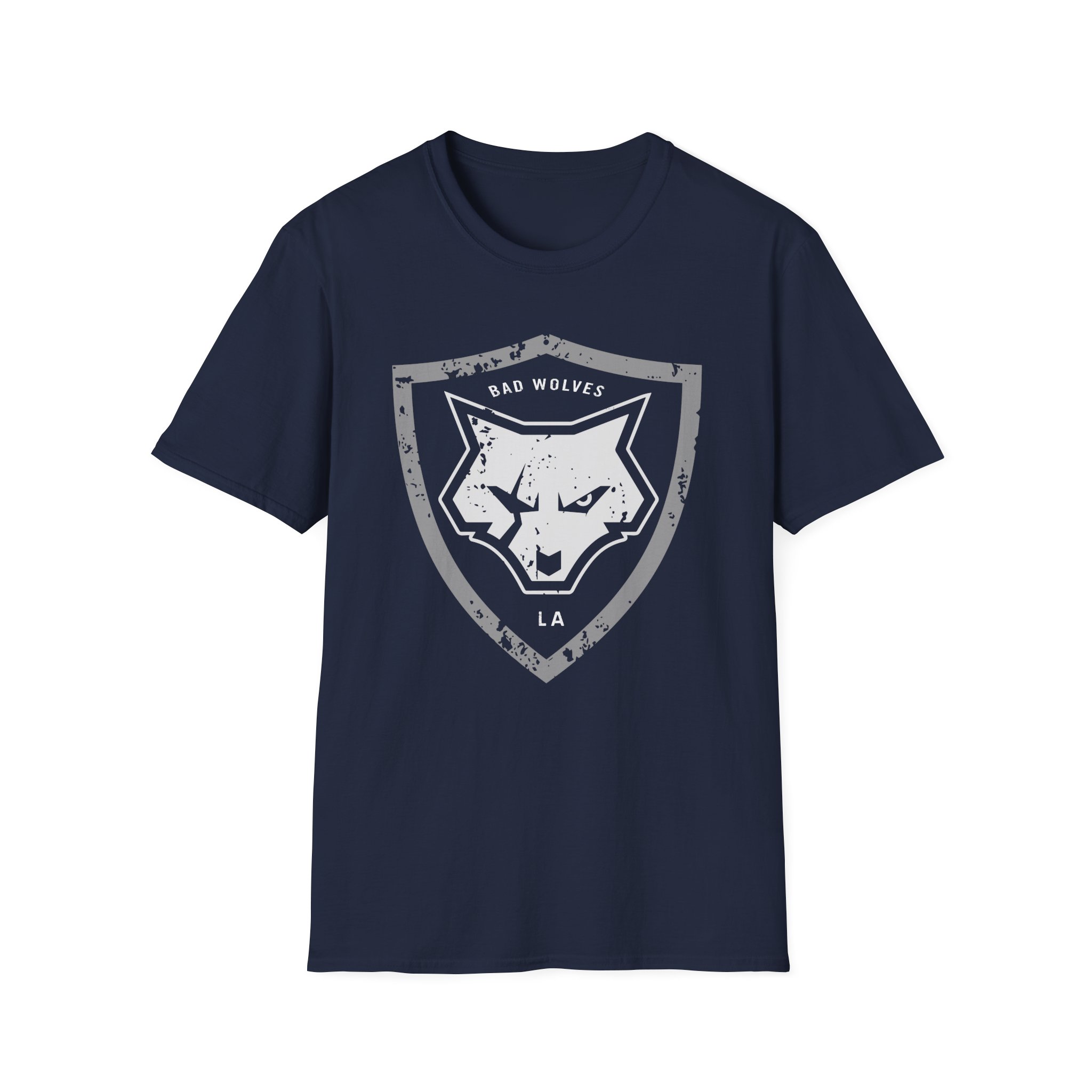 Bad Wolves Distressed Shield Unisex Softstyle T-Shirt