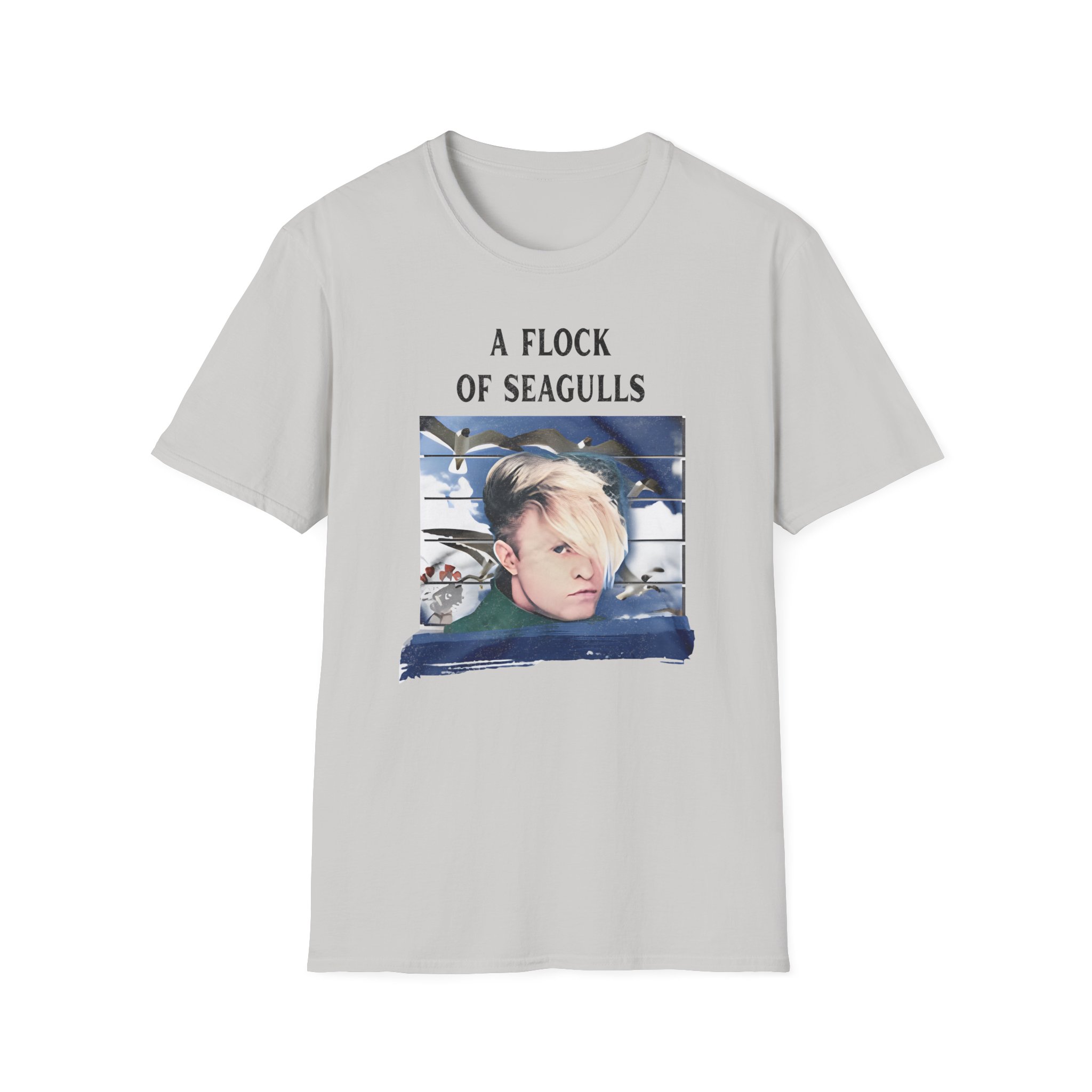 A Flock of Seagulls Birds in Flight Unisex Softstyle T-Shirt