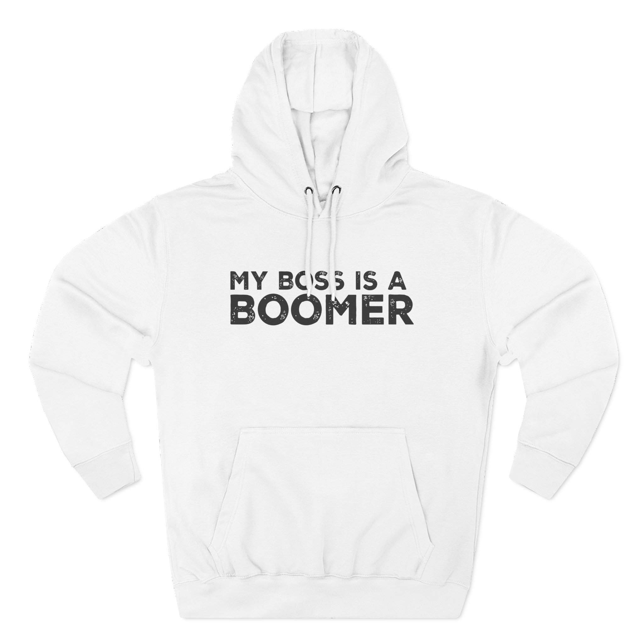 Kat Timpf My Boss is a Boomer Three-Panel Fleece Hoodie