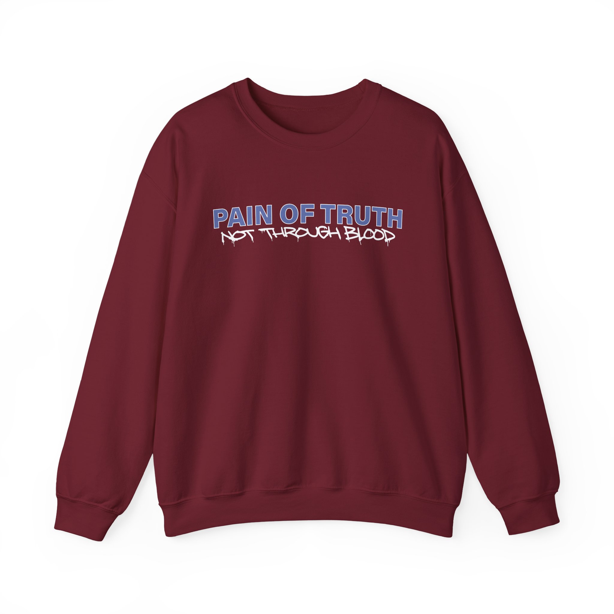 Pain of Truth Not Through Blood Unisex Heavy Blendâ„¢ Crewneck Sweatshirt