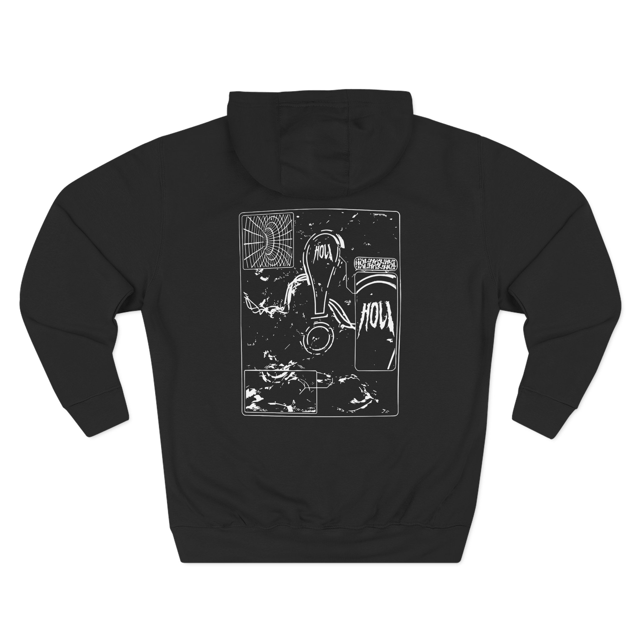 Hol Three-Panel Fleece Hoodie