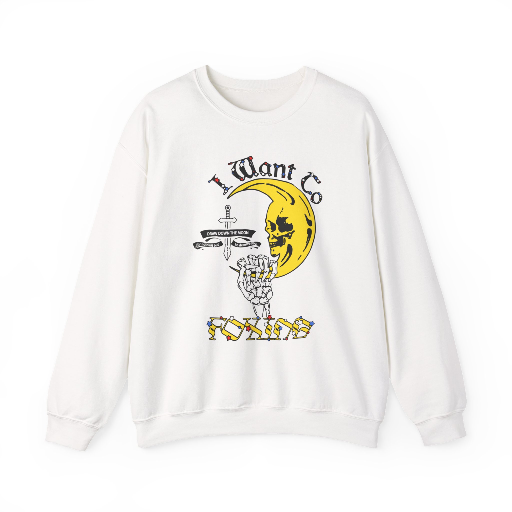 Foxing Draw Down Unisex Heavy Blendâ„¢ Crewneck Sweatshirt