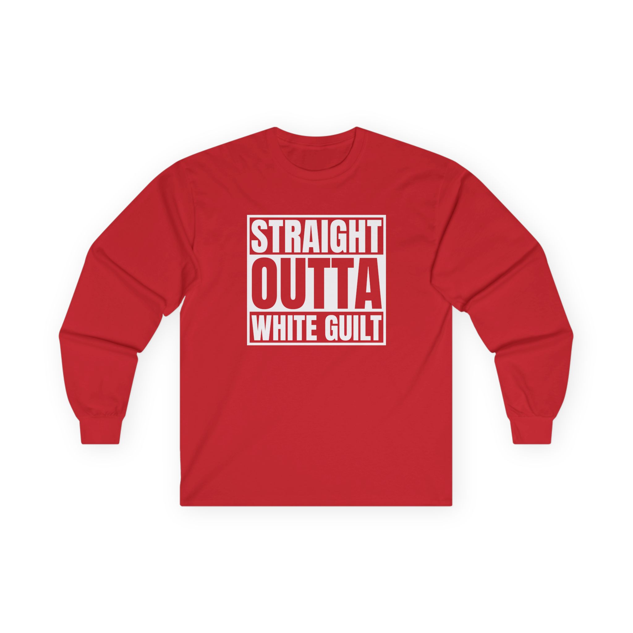 Upchurch Straight Outta White Guilt Unisex Ultra Cotton Long Sleeve Tee