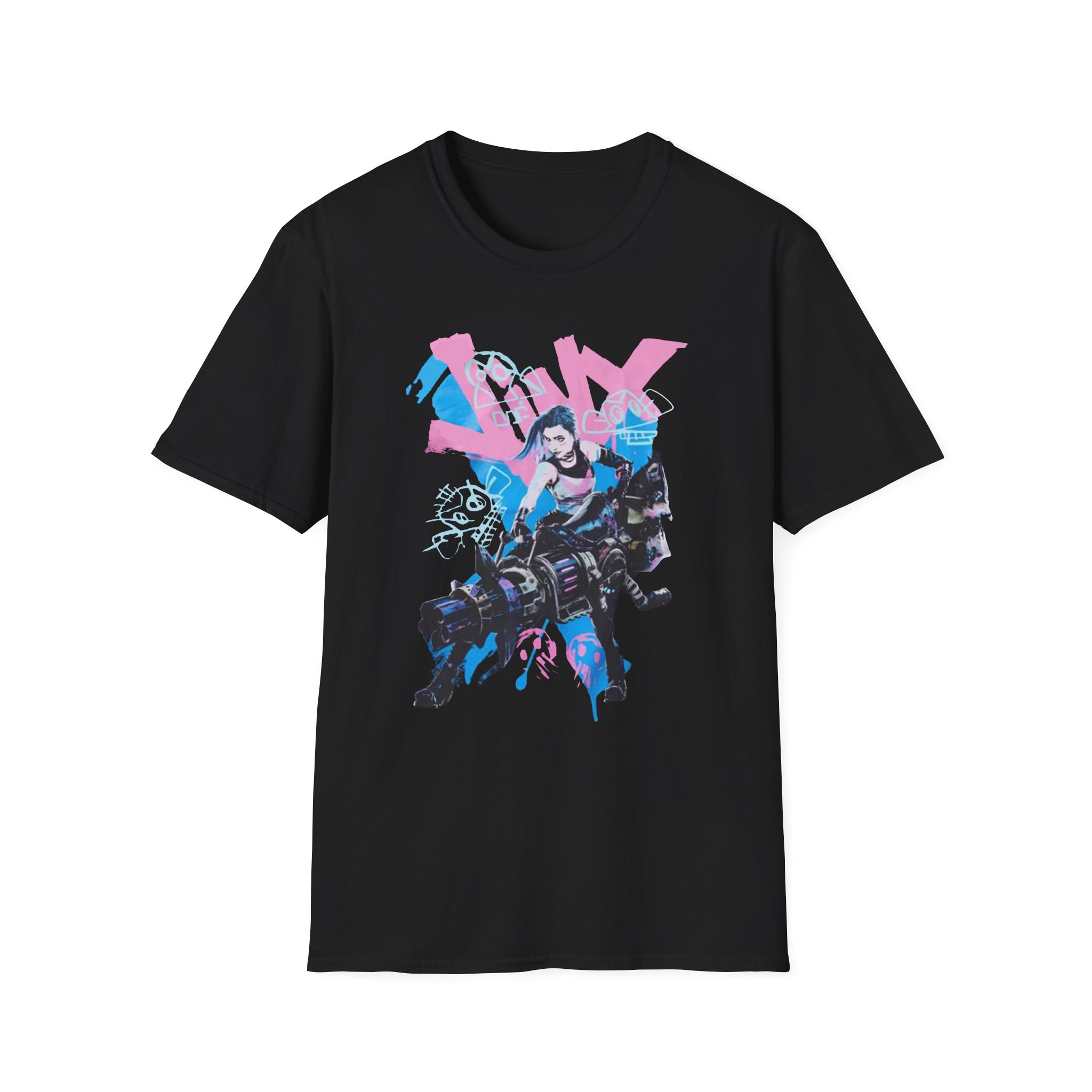Jinx Arcane Graffiti Jumbo Unisex Softstyle T-Shirt