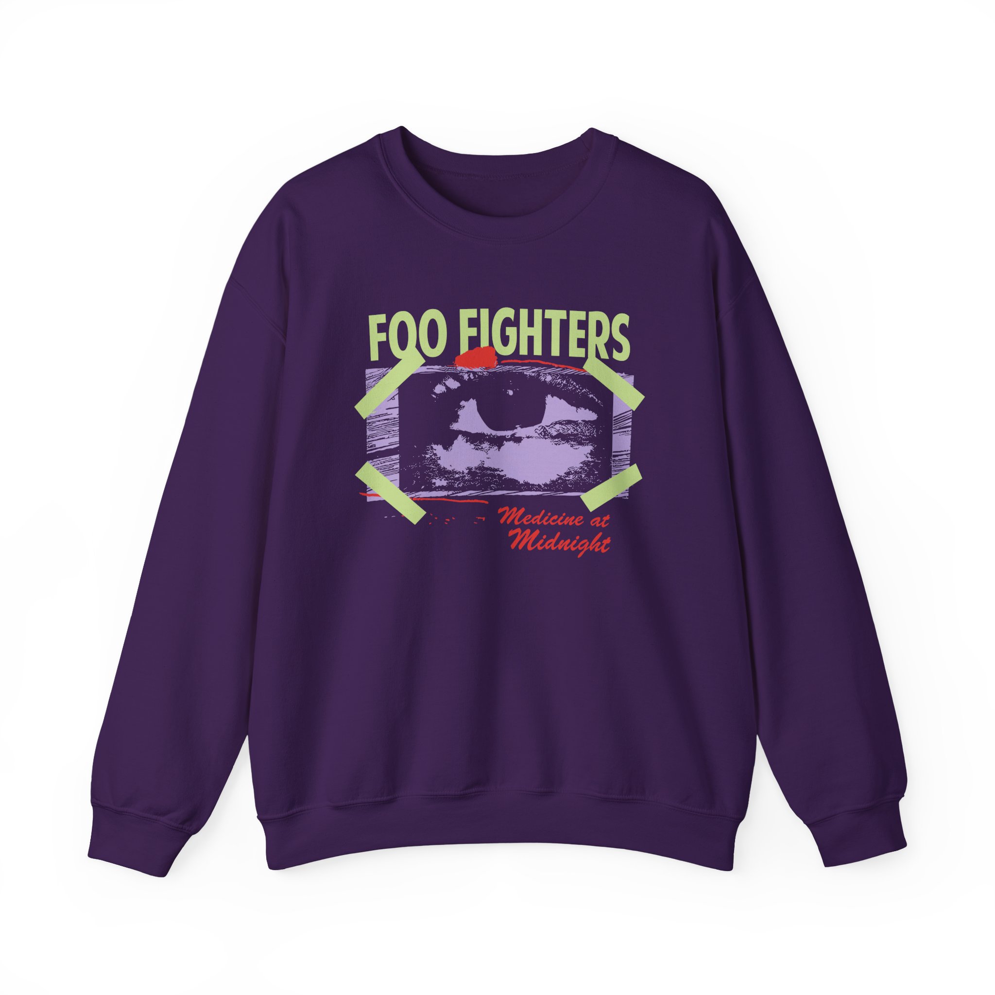 Foo Fighters Medicine at Midnight Eye Tape Unisex Heavy Blendâ„¢ Crewneck Sweatshirt