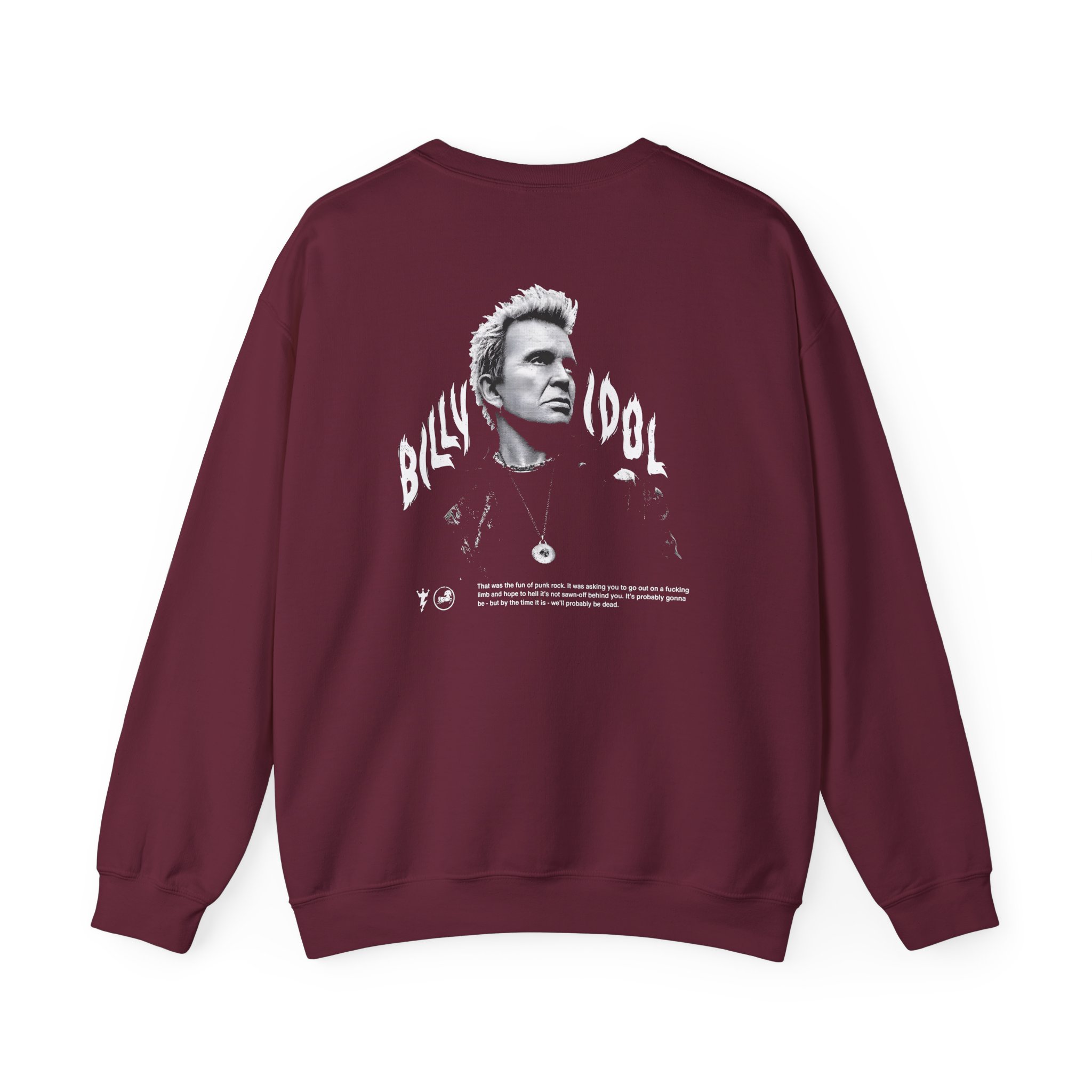 Billy Idol Flames Punk Quote Unisex Heavy Blendâ„¢ Crewneck Sweatshirt