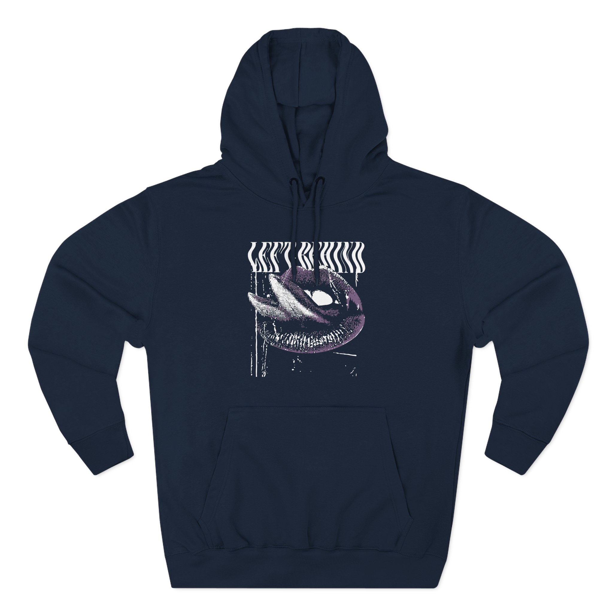 Left Behind Split Tongue Three-Panel Fleece Hoodie