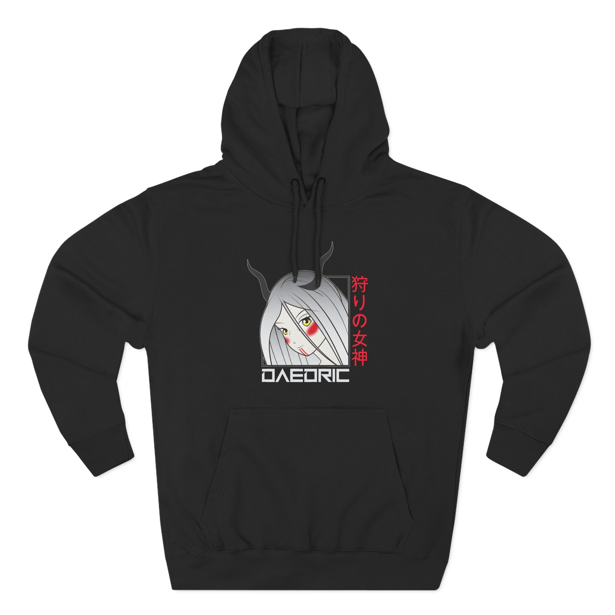 Daedric Goddess of the Hunt Anime Three-Panel Fleece Hoodie