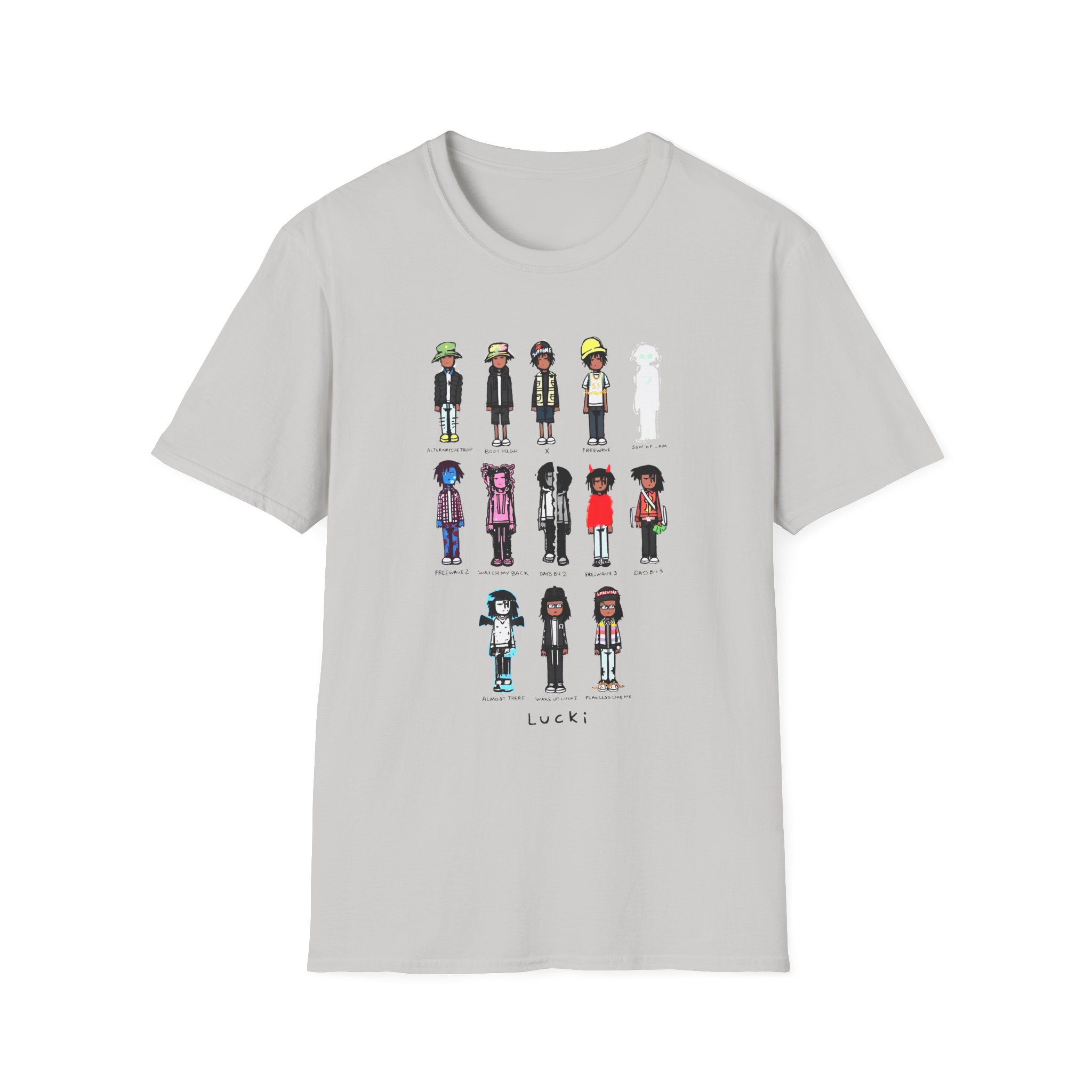 Lucki Eck$ Discography Evolution Unisex Softstyle T-Shirt