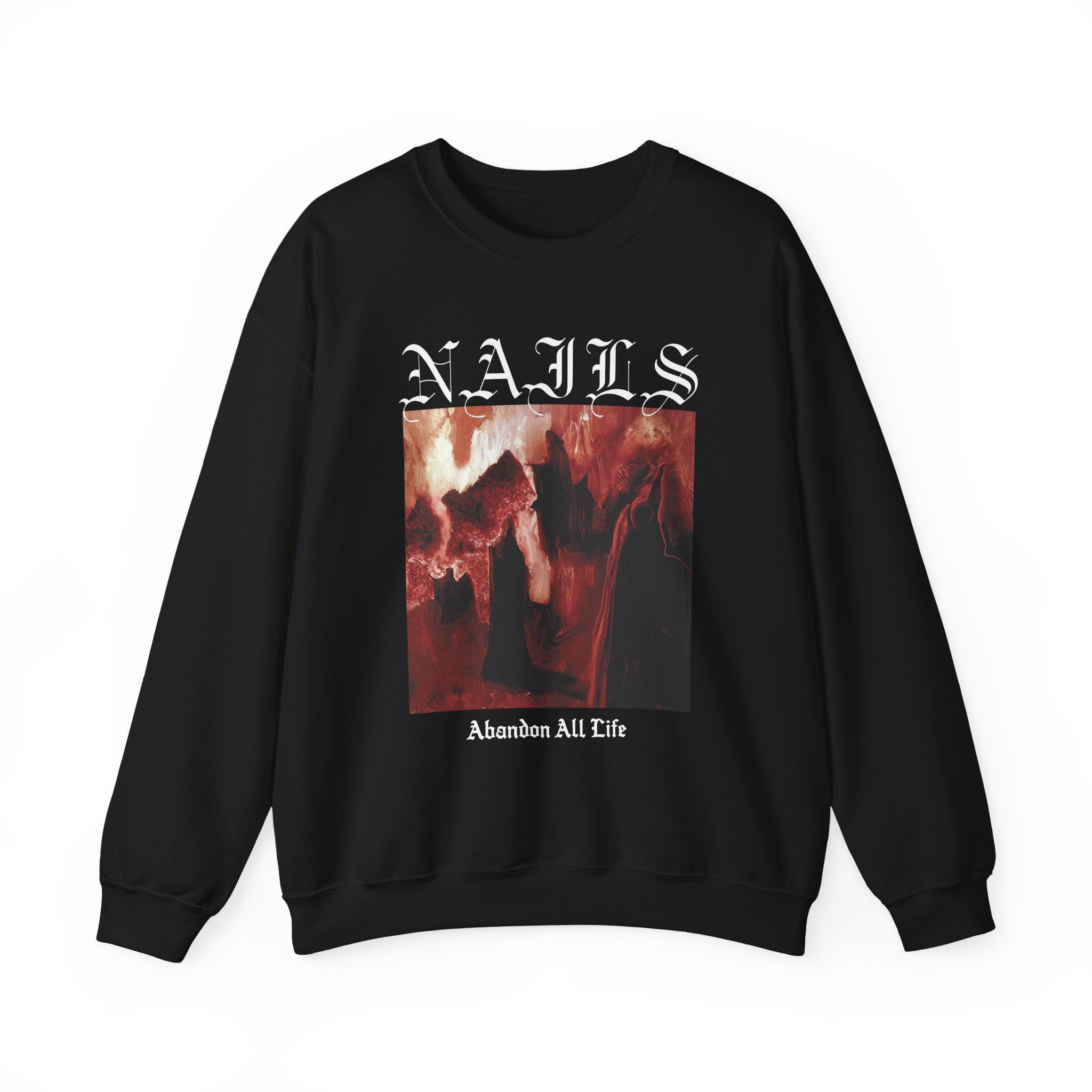 Nails Abandon All Life Unisex Heavy Blendâ„¢ Crewneck Sweatshirt