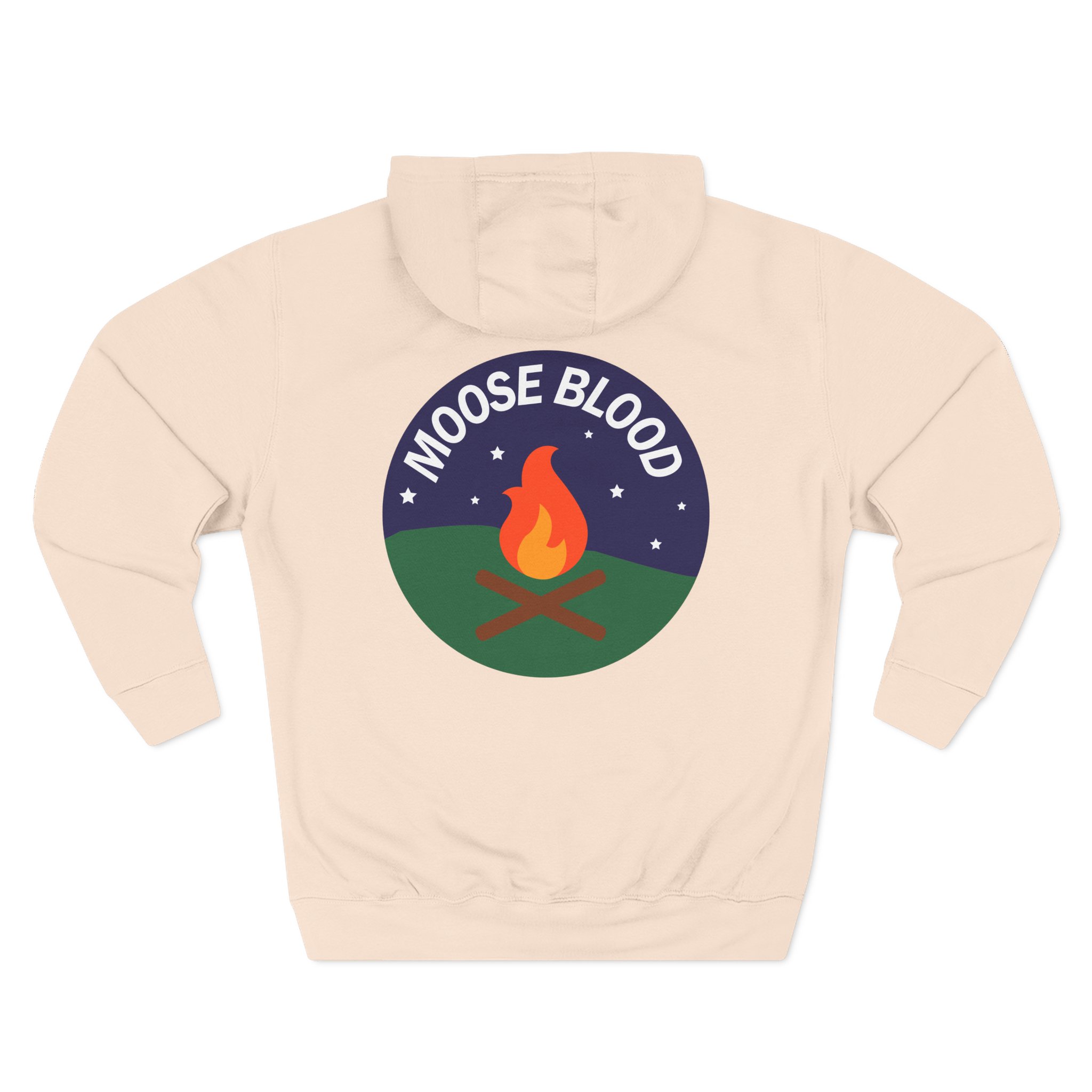 Moose Blood Three-Panel Fleece Hoodie