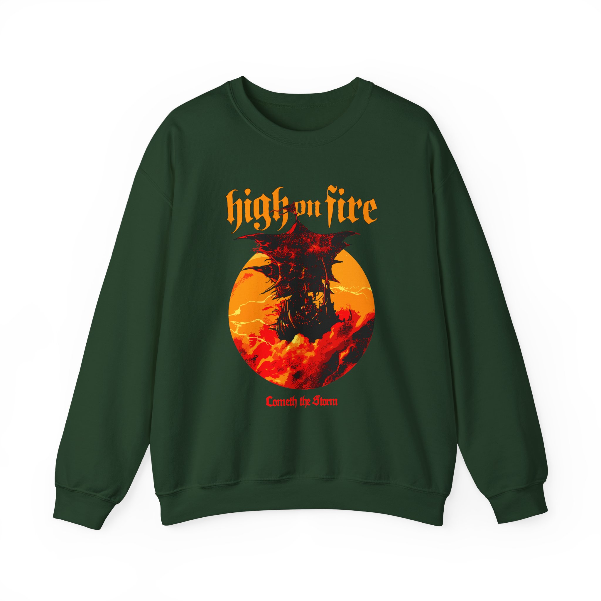 High on Fire Cometh the Storm Unisex Heavy Blendâ„¢ Crewneck Sweatshirt