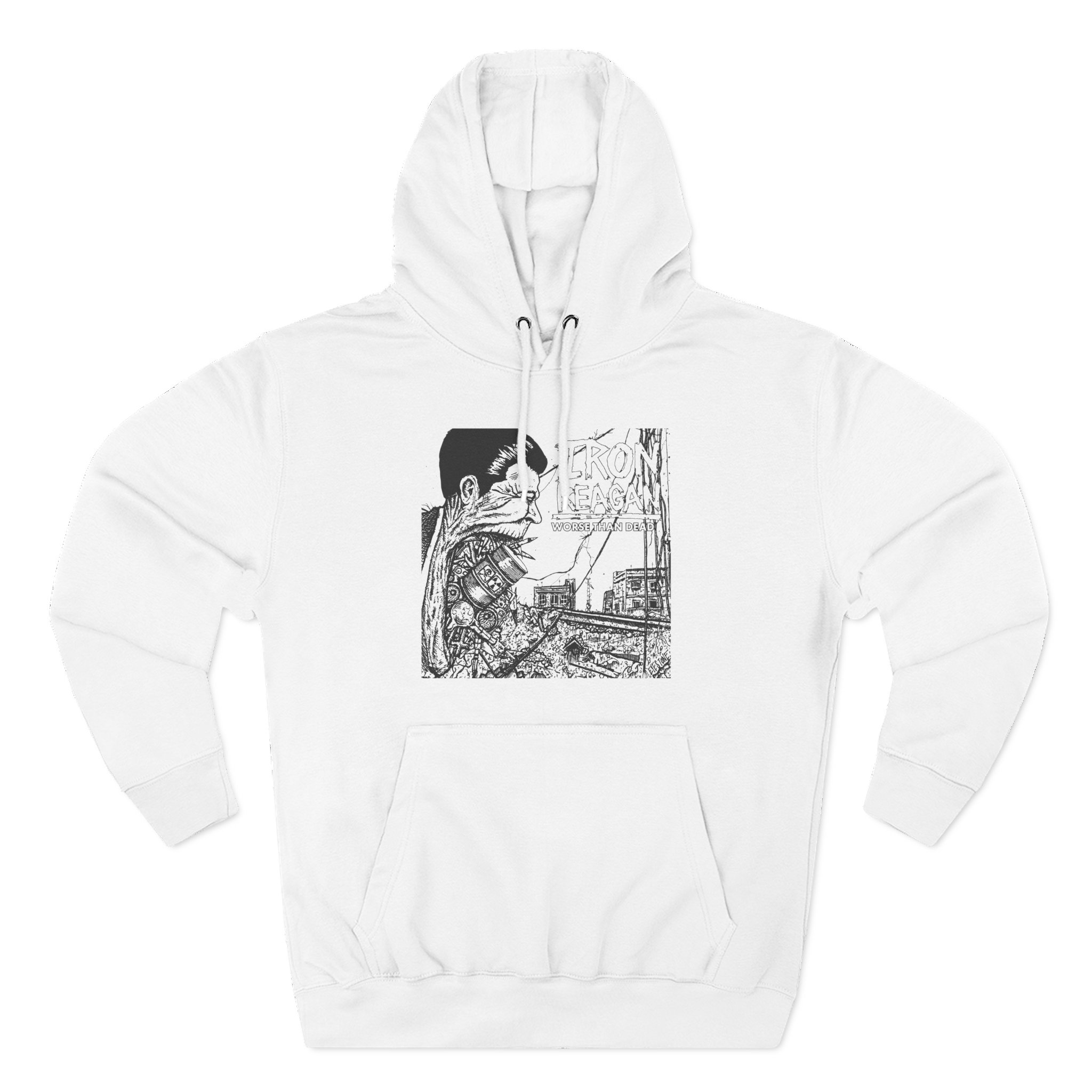 Iron Reagan Worse Than Dead Three-Panel Fleece Hoodie