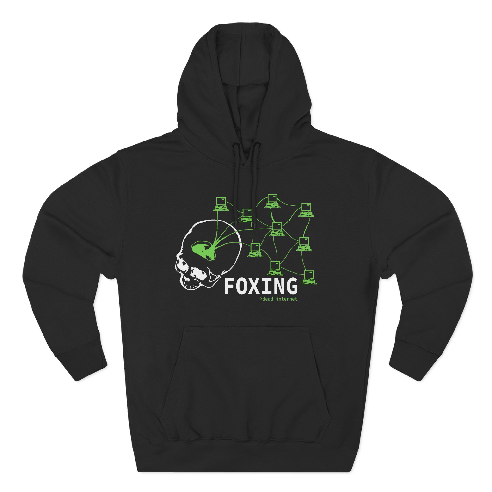 Foxing Dead Internet Three-Panel Fleece Hoodie
