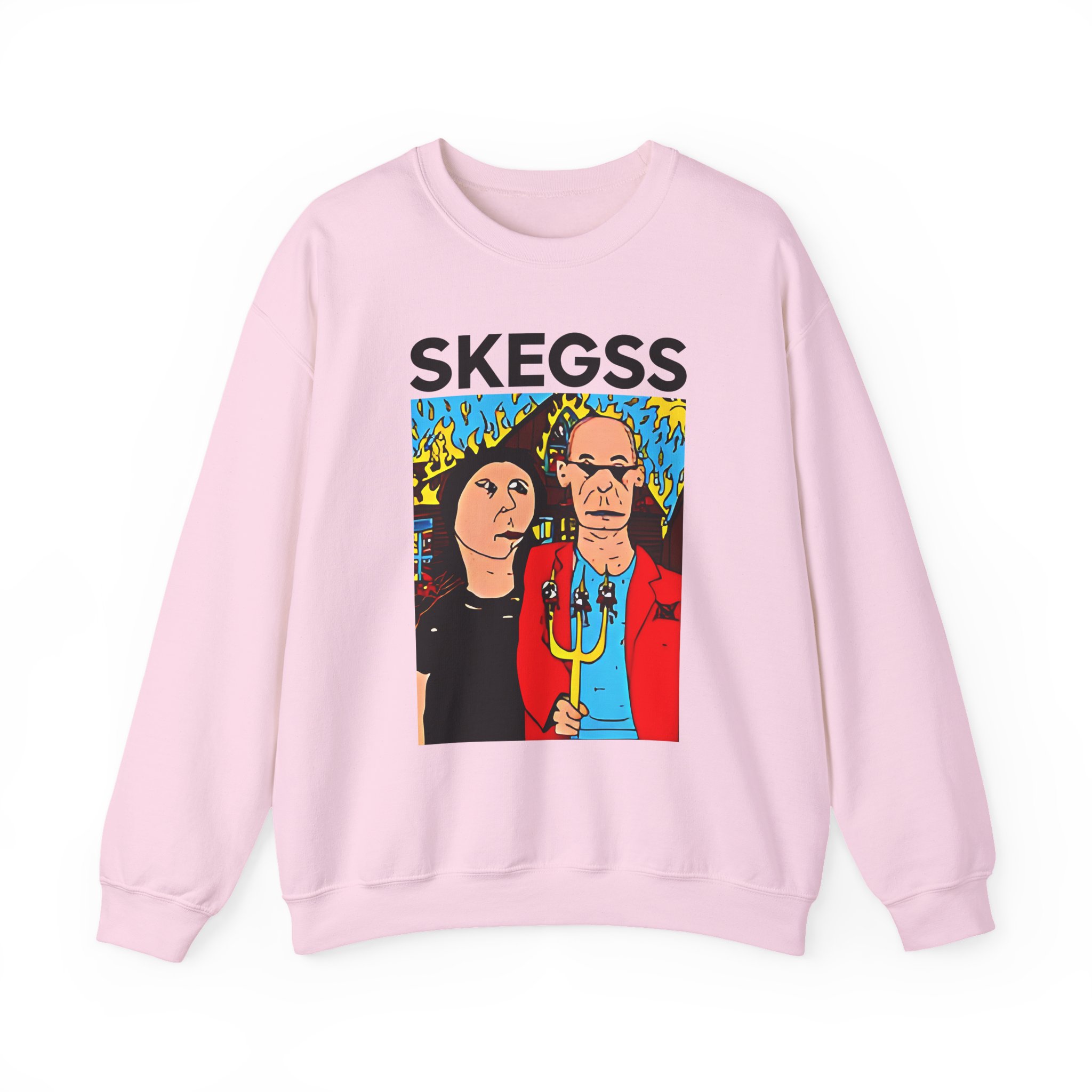 Skegss Gothic America Unisex Heavy Blendâ„¢ Crewneck Sweatshirt