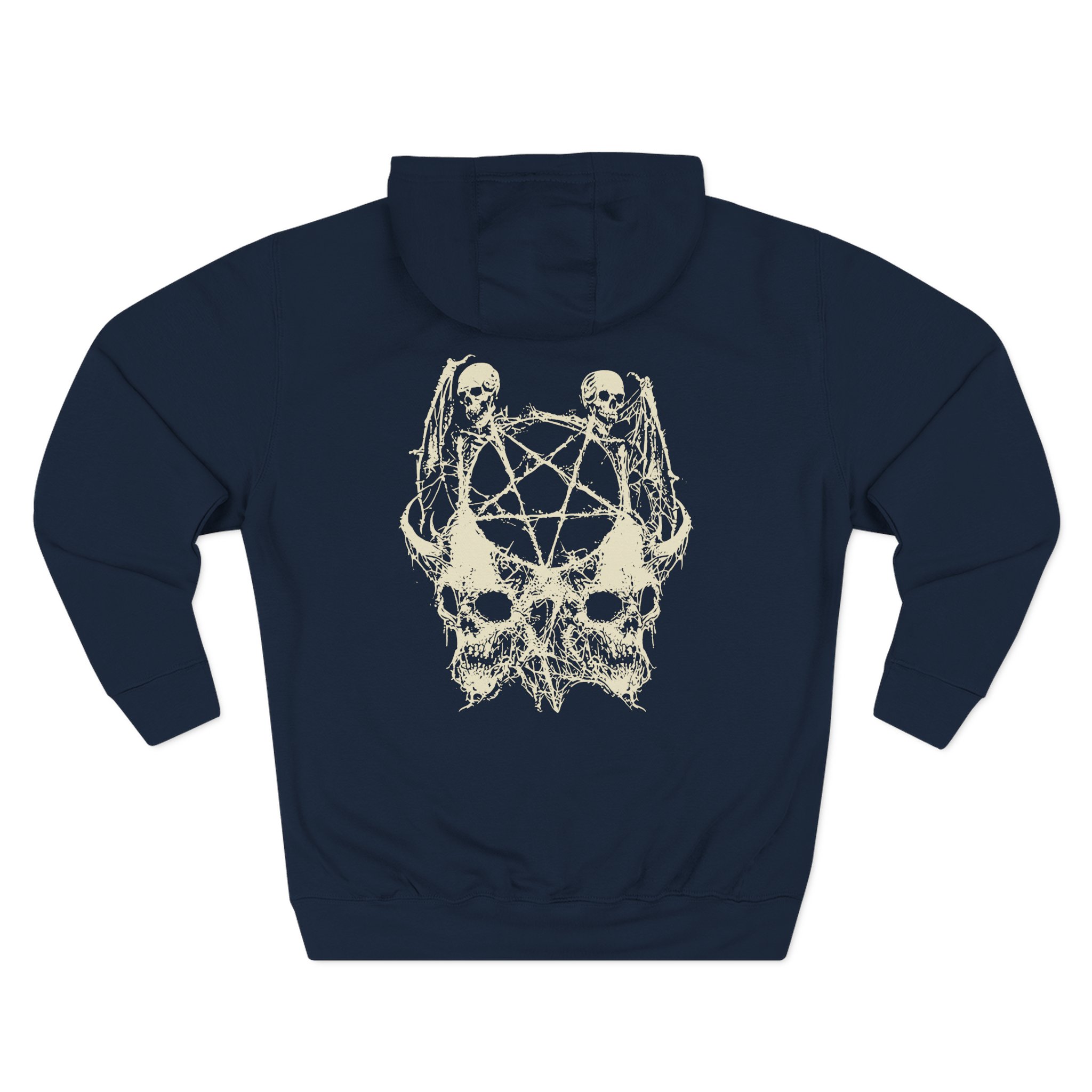 Paleface Skull Three-Panel Fleece Hoodie