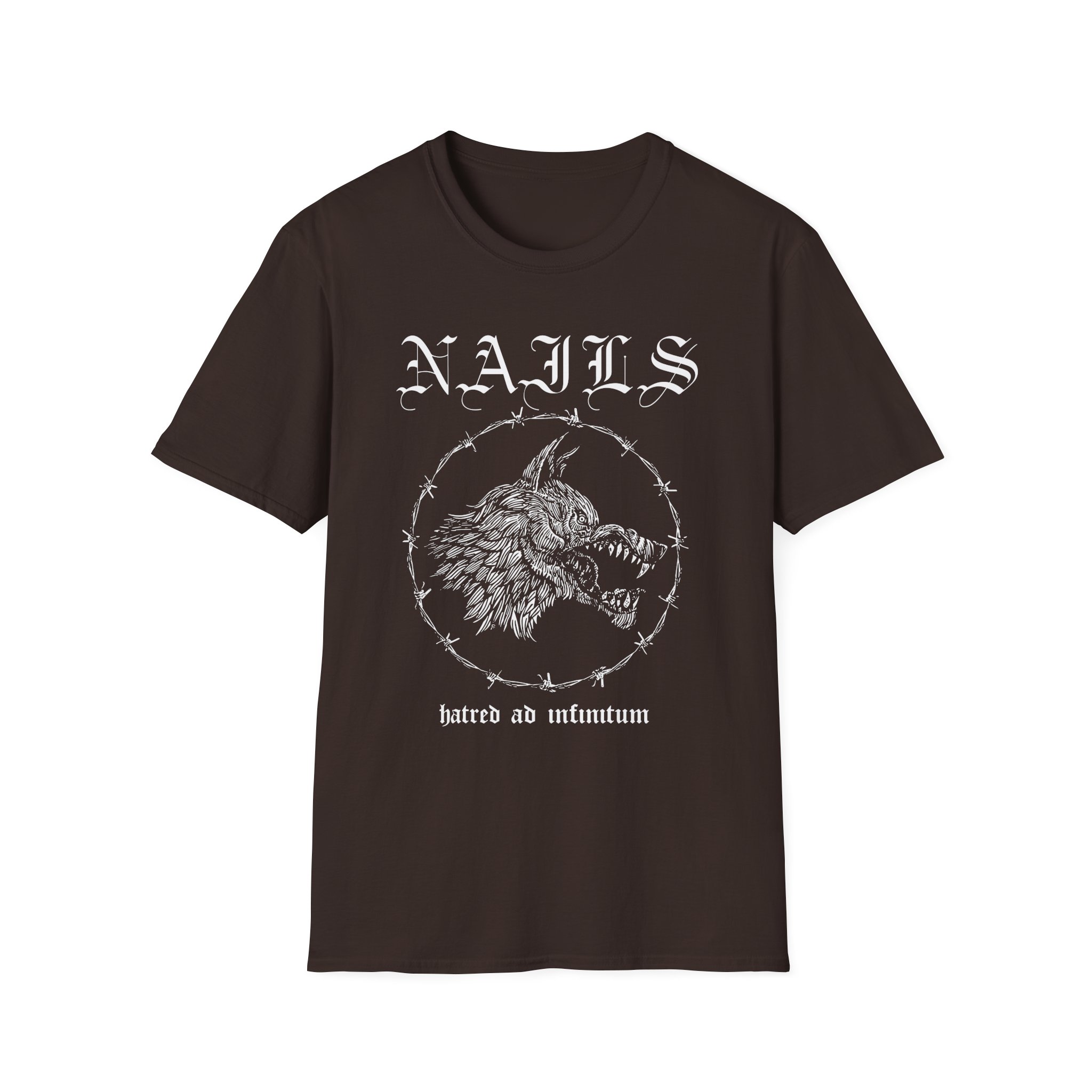 Nails Hatred Dog Unisex Softstyle T-Shirt