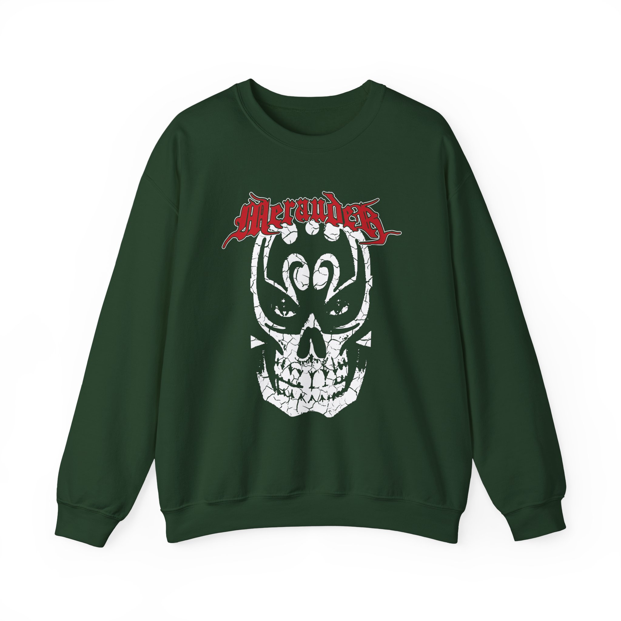 Merauder Cracked Skull Unisex Heavy Blendâ„¢ Crewneck Sweatshirt