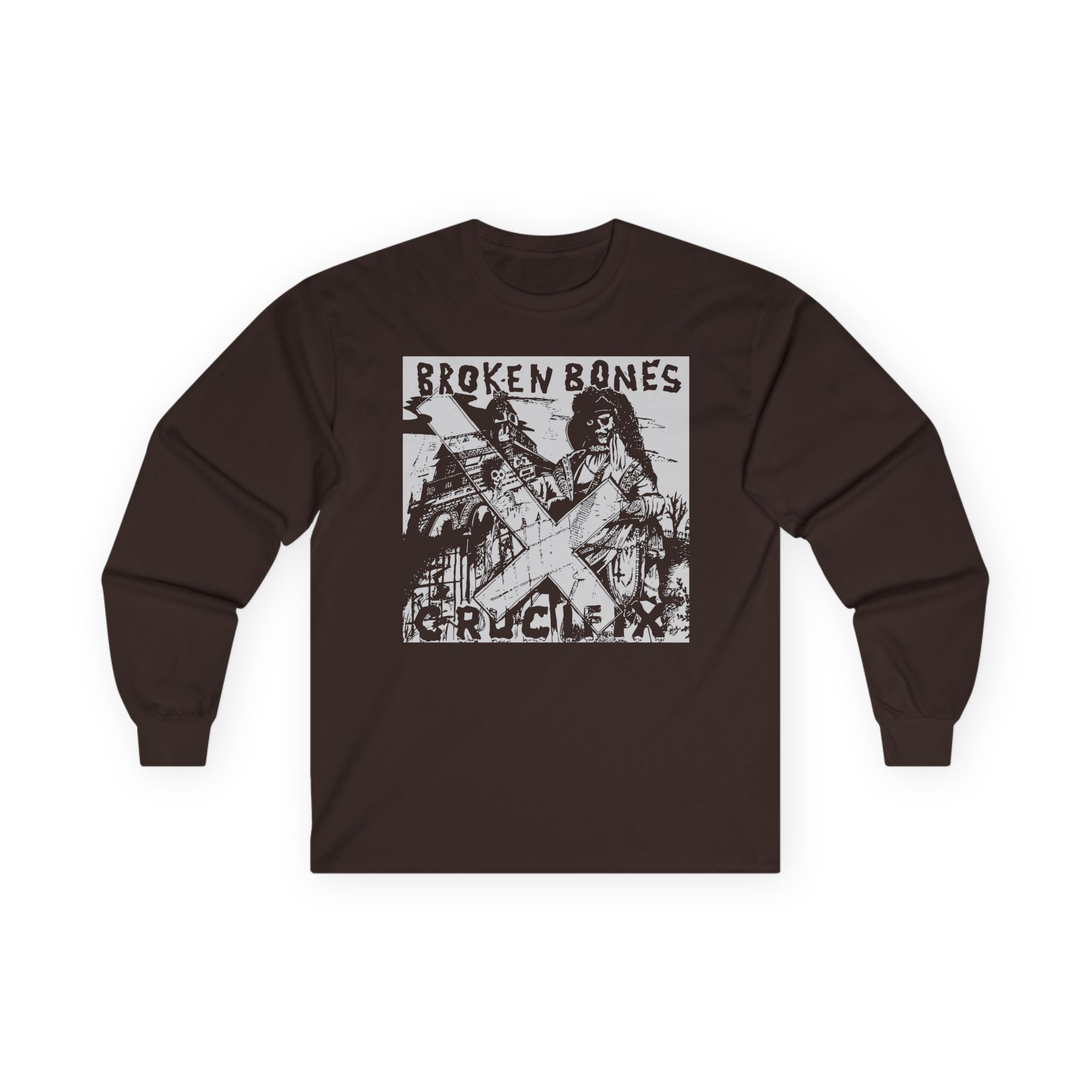 Broken Bones Crucifix Unisex Ultra Cotton Long Sleeve Tee