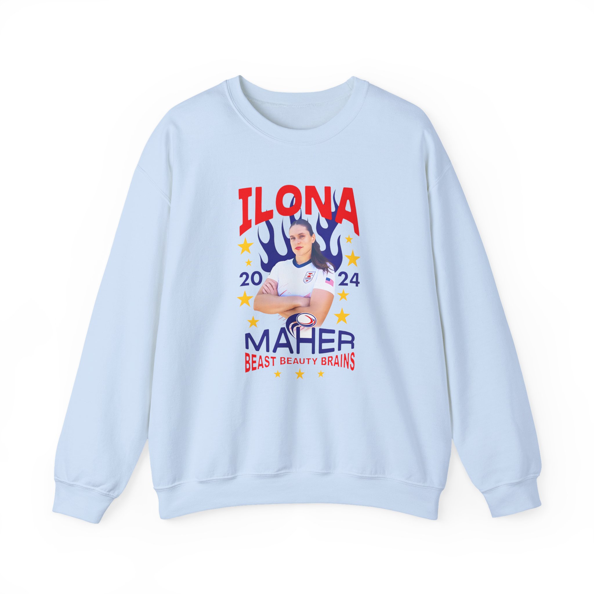 Ilona Maher Spangled Banner Unisex Heavy Blendâ„¢ Crewneck Sweatshirt