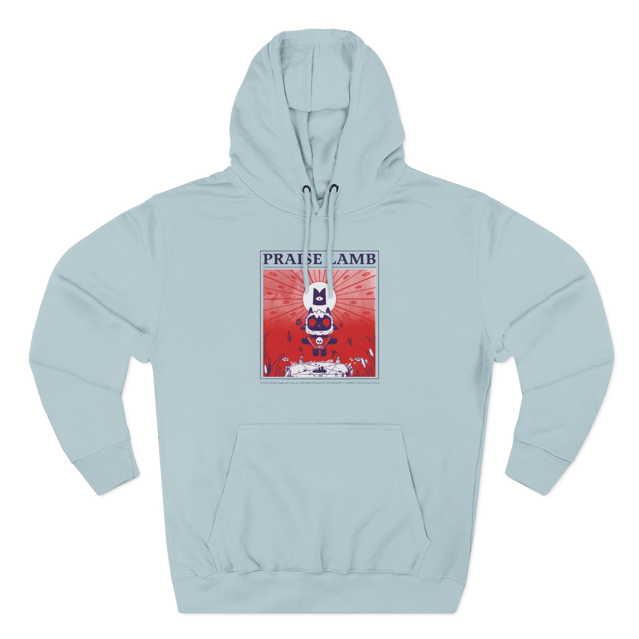 Cult of the Lamb Praise Lamb Three-Panel Fleece Hoodie