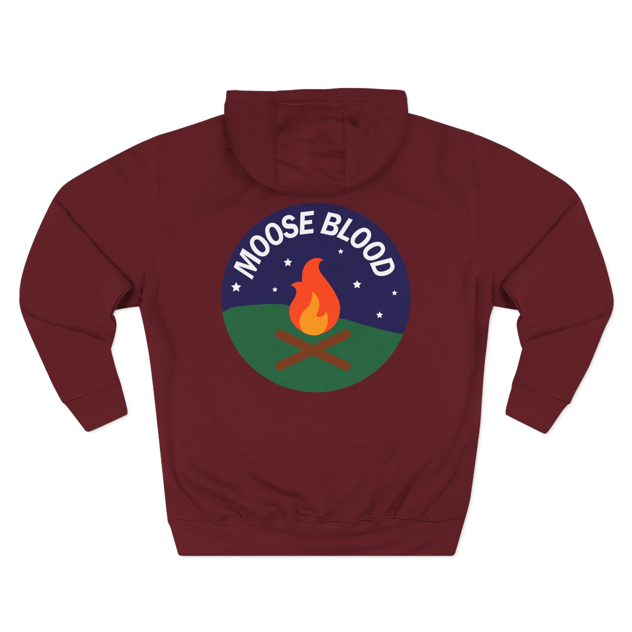 Moose Blood Three-Panel Fleece Hoodie